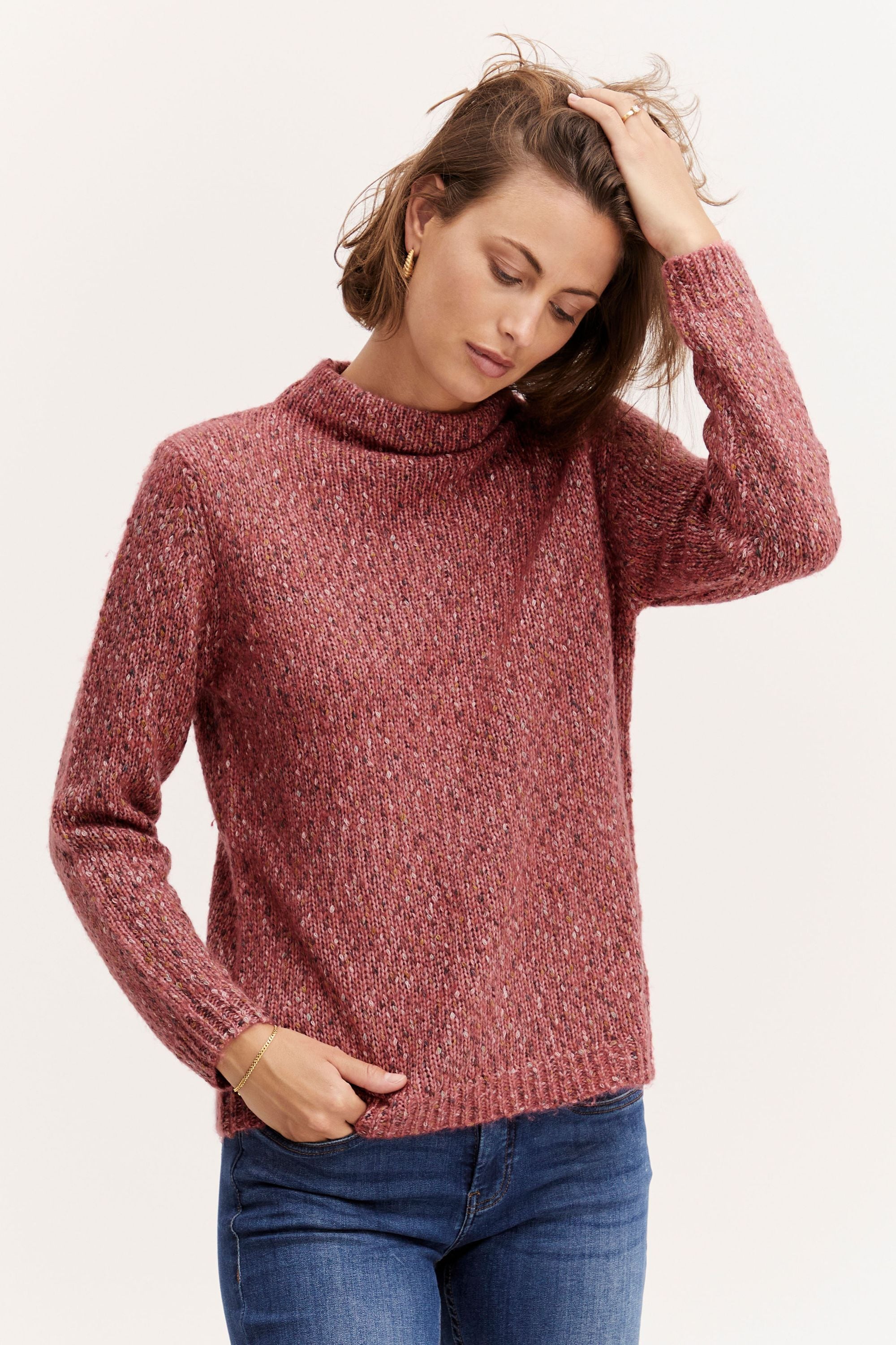fransa Strickfleece-Pullover »Strickpullover FRSpot«