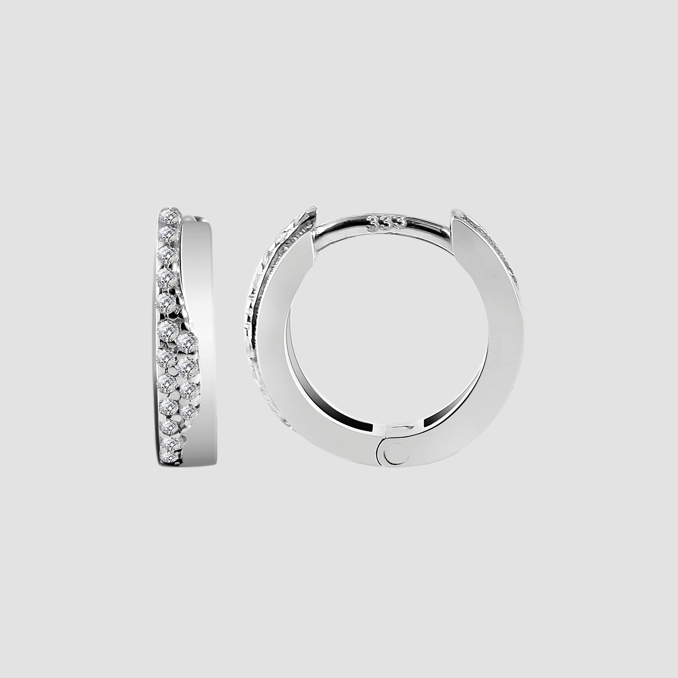 Adelia´s Paar Creolen »Damen Ohrringe ¿ Klappcreole aus 333 Gold mit Zirkonia«