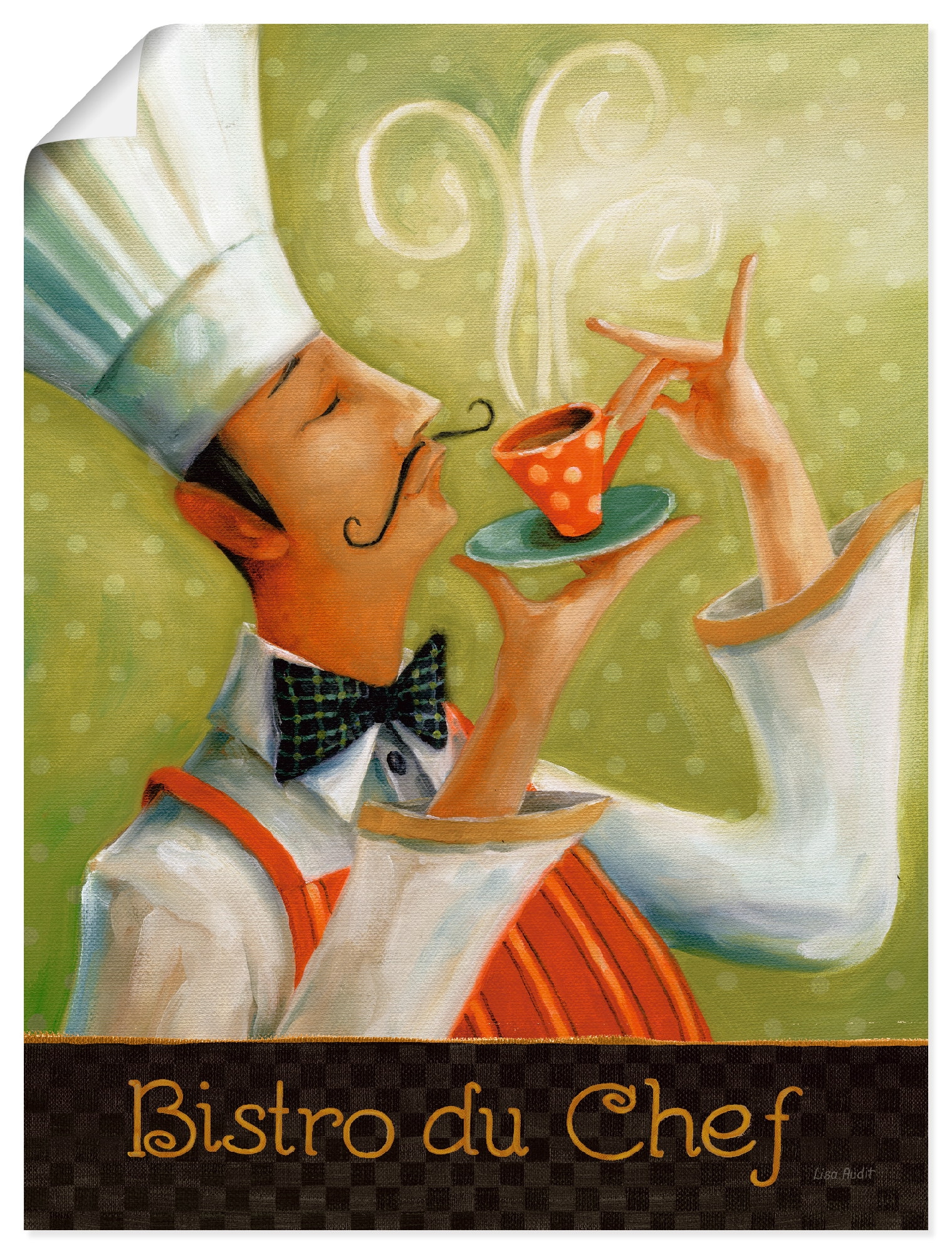 Artland Wandbild »Cafe Moustache I«, Getränke, (1 St.), als Leinwandbild, Poster, Wandaufkleber in verschied. Größen