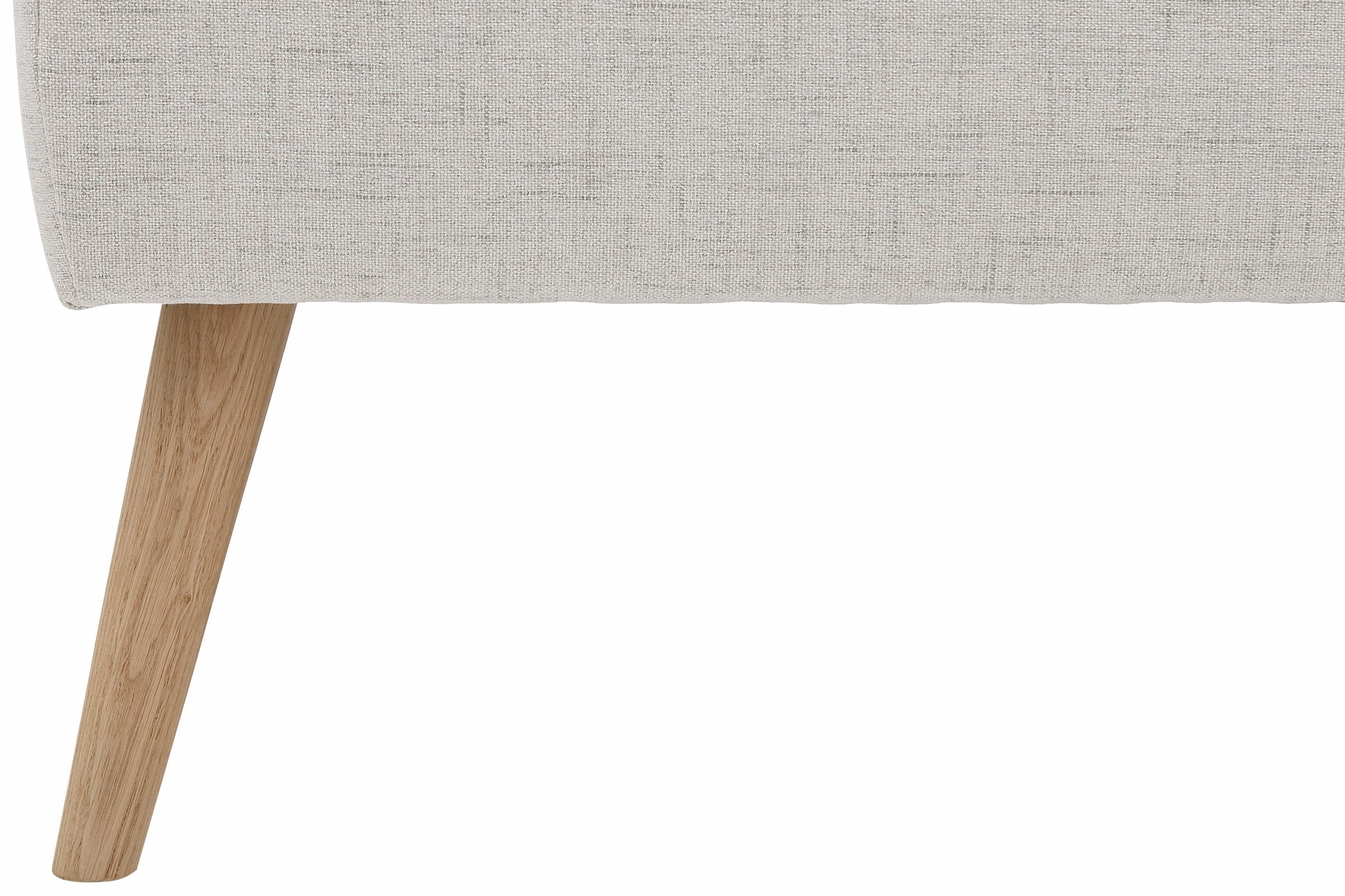 OTTO home Recamiere »Lucy, Chaiselonge mit Massivholzfüßen und Steppung,« Armlehne links und rechts bestellbar