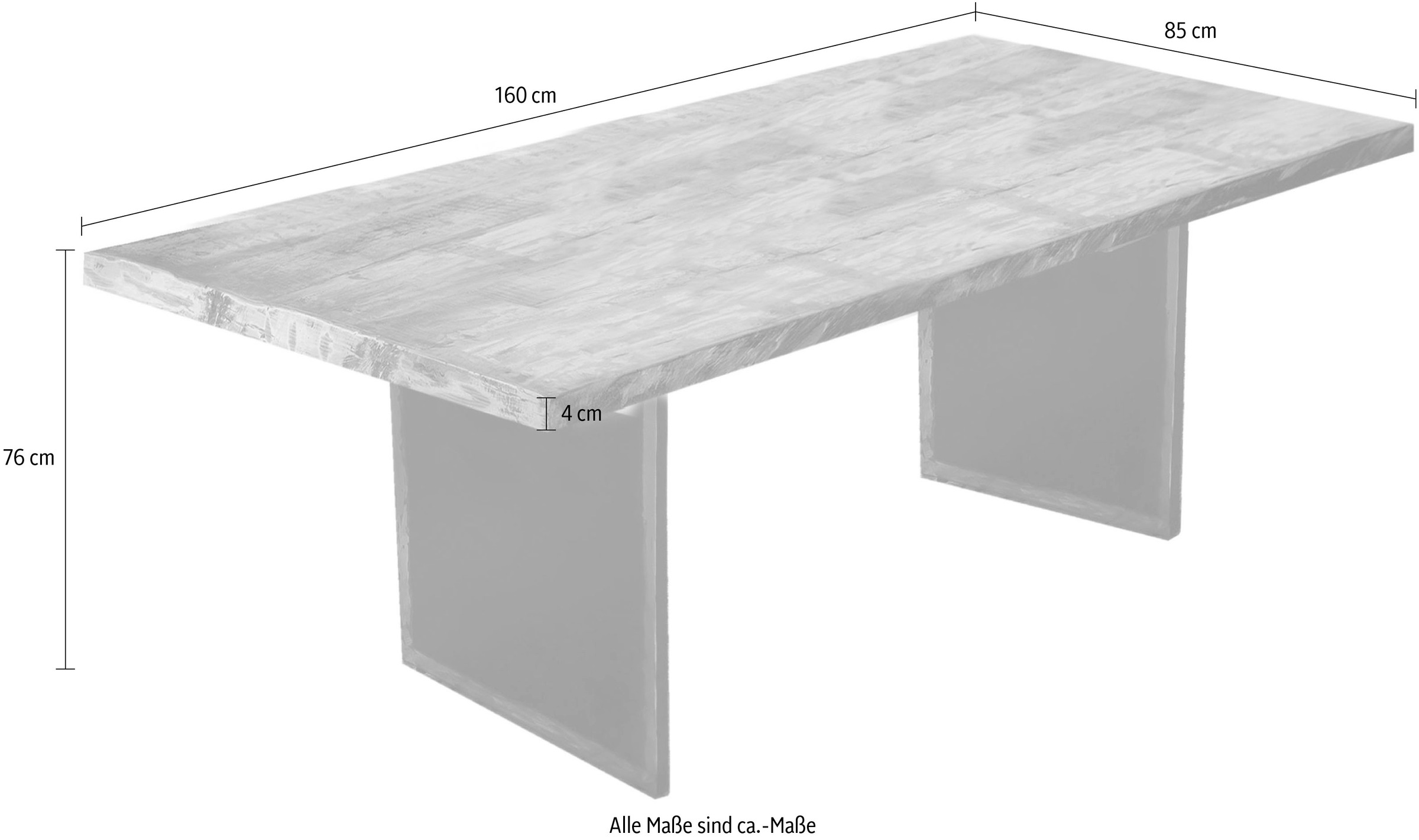 INOSIGN Esstisch 1 Stk. tlg. Platte bunt lackiert