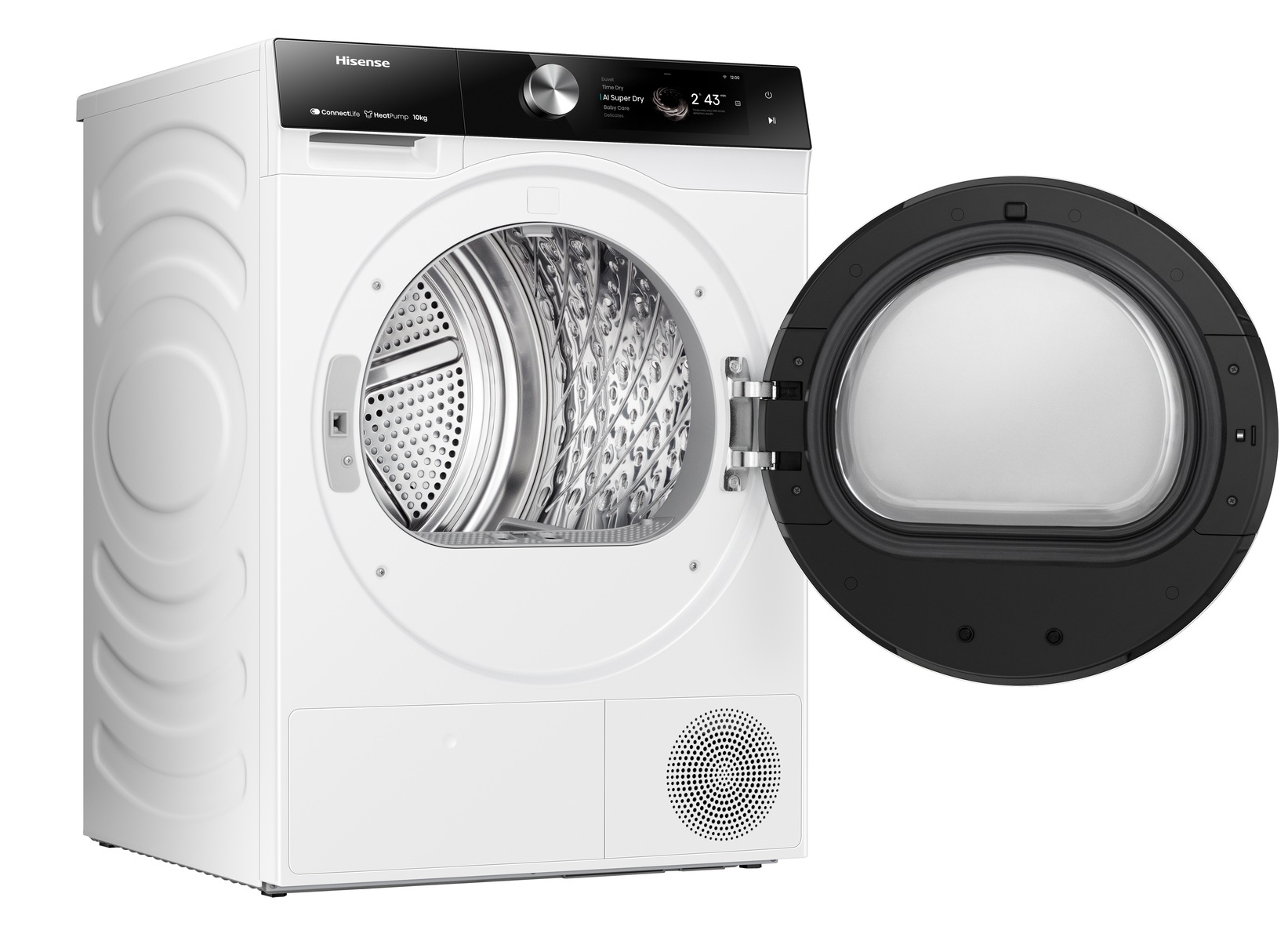 Hisense Wärmepumpentrockner »DH7S107BW«, 10 kg, Dynamisches TFT-Touch-Display