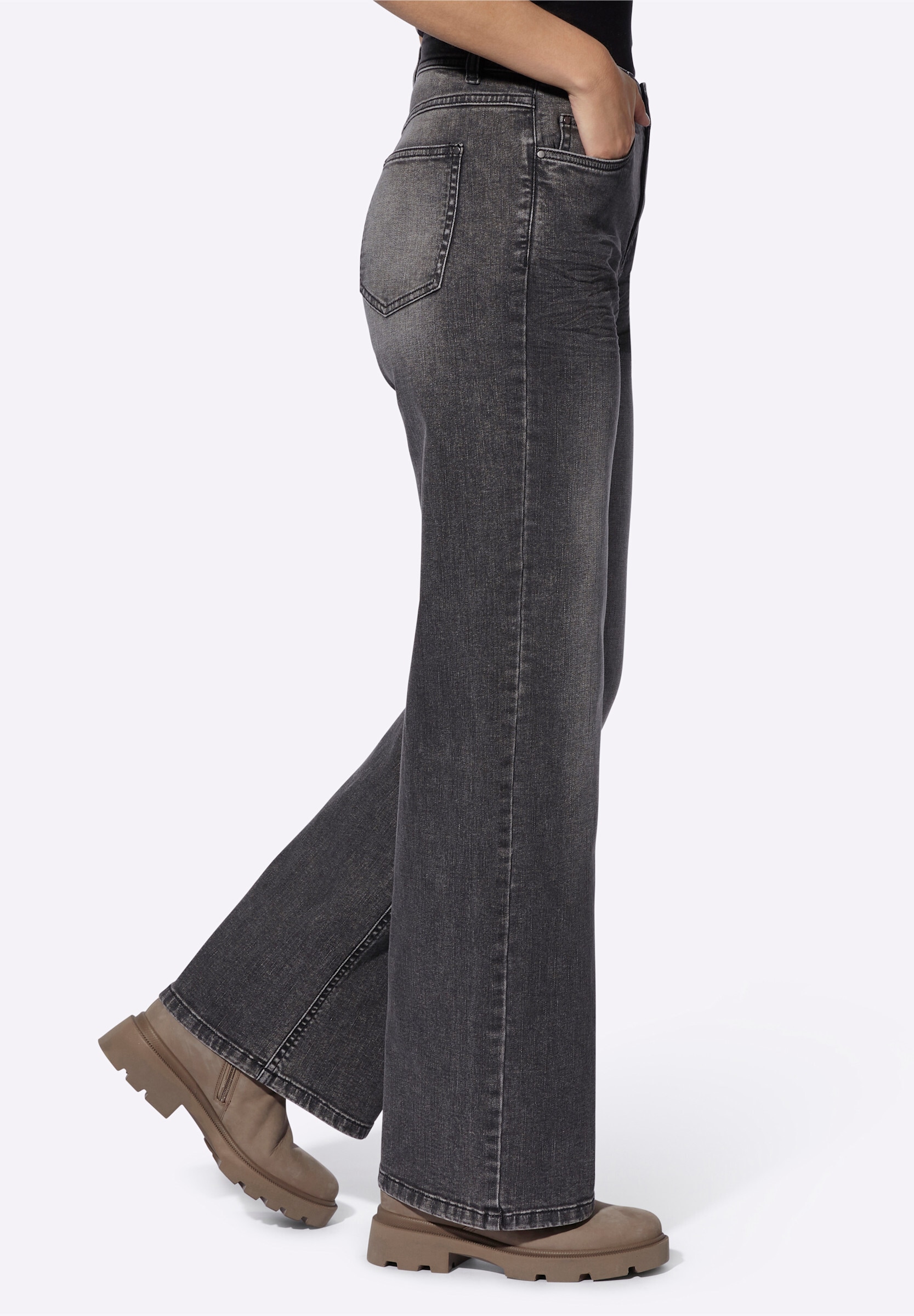 heine 5-Pocket-Jeans »Jeans Jeans mit weitem Bein«