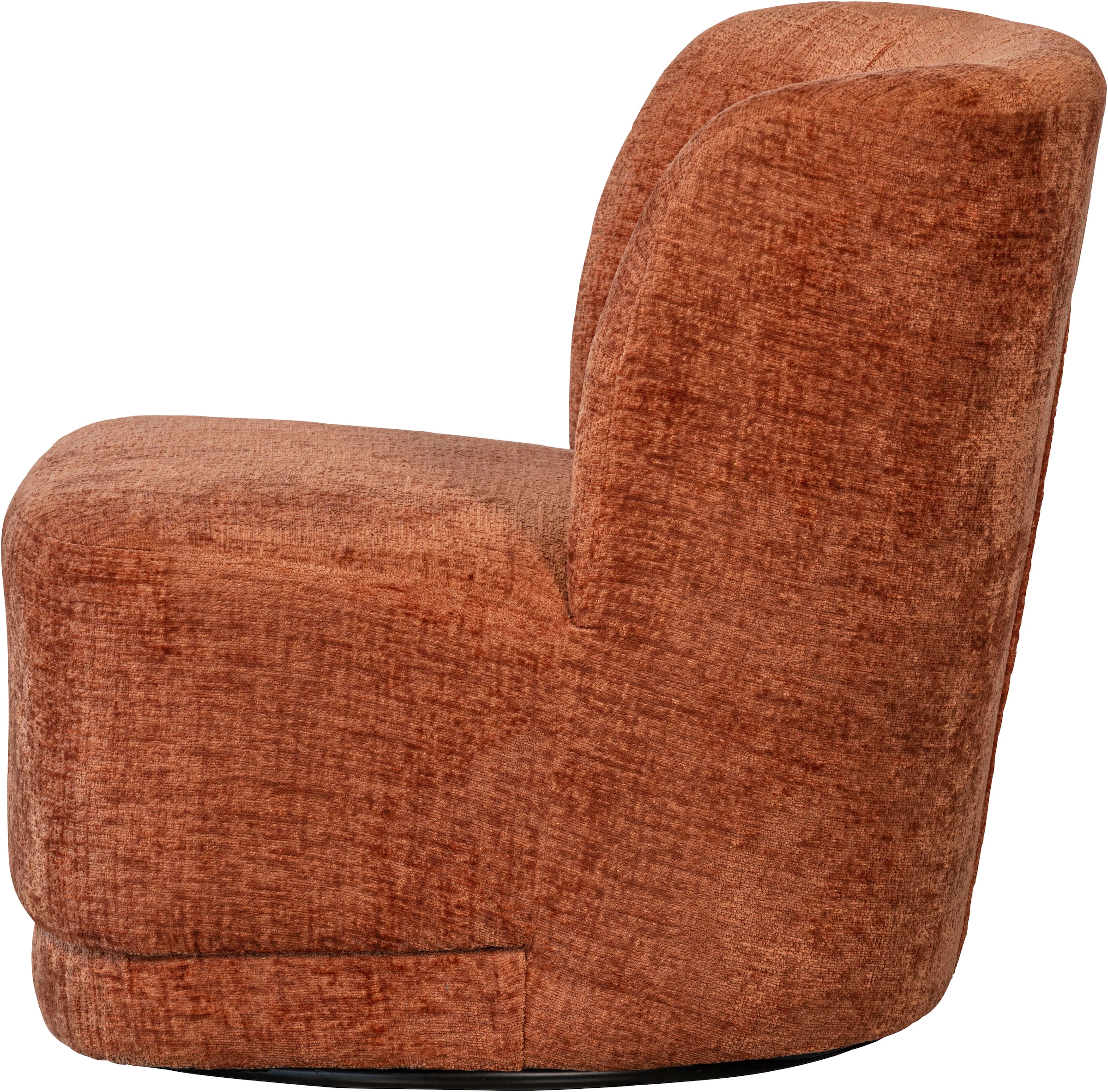 WOOOD Drehsessel »Atty mit struktur-Velvetbezug und Drehmechanismus B 74 x T 65 x H 75cm« Sehr hohe Verschleißfestigkeit, montiert geliefert, Tragkraft 120 kg