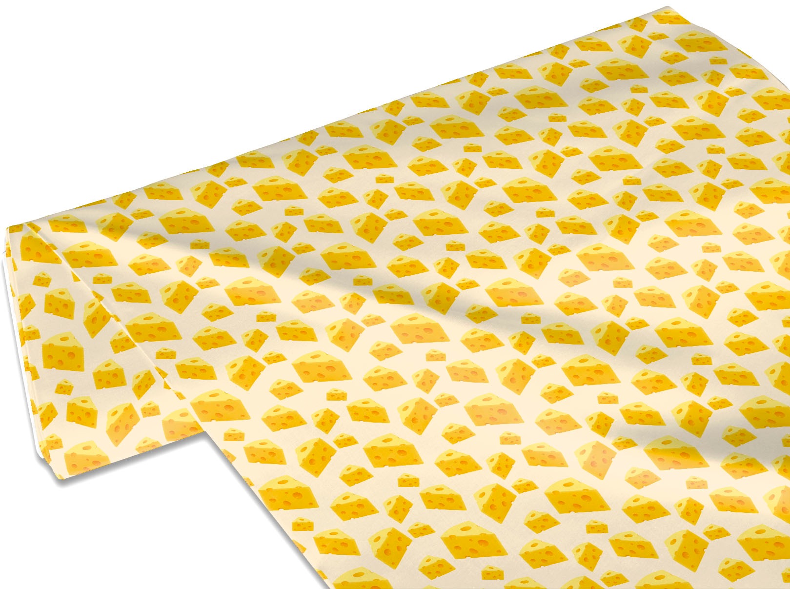 my home Stoff »Käsestücke«, (1 St., Käse), Meterware, Breite 140cm