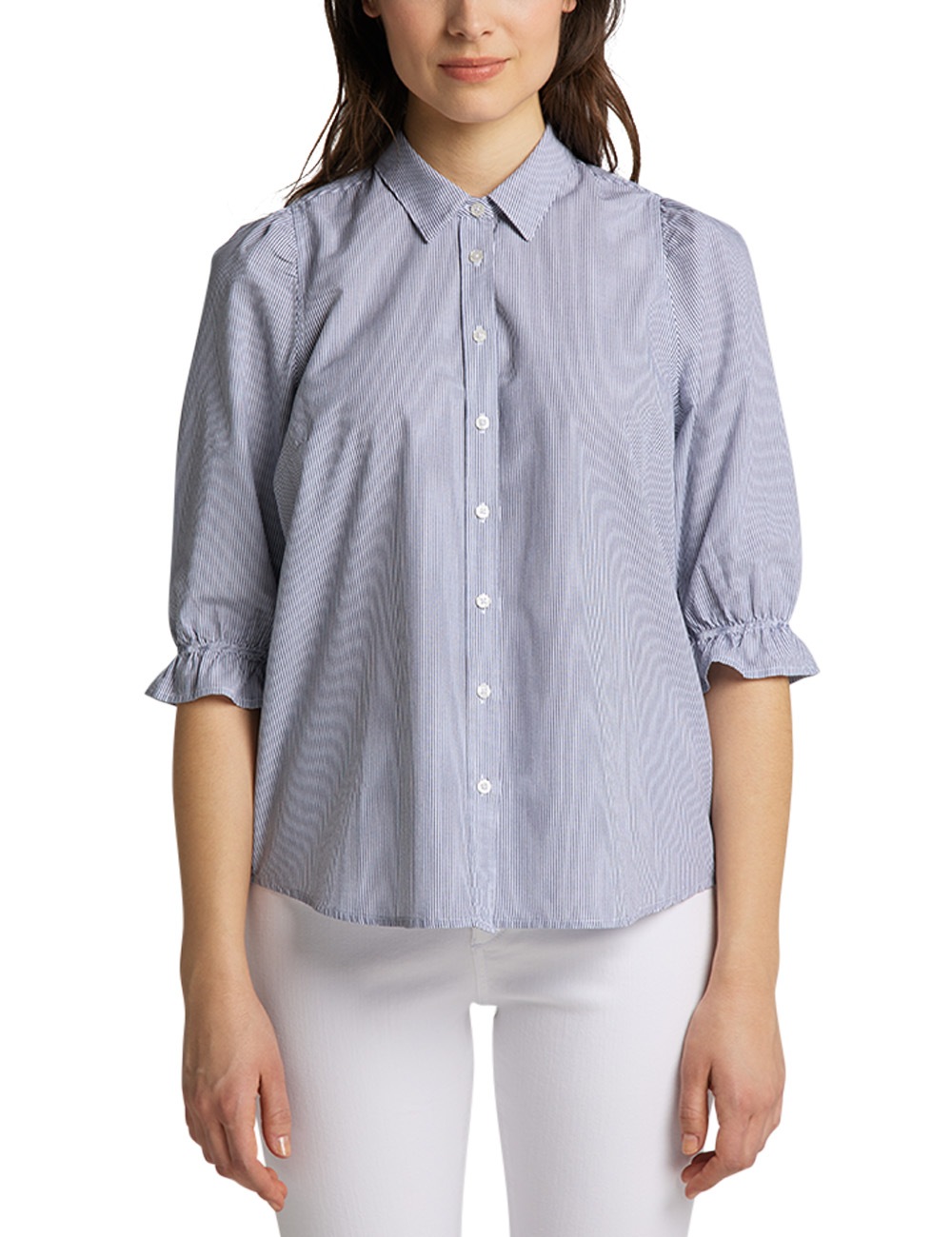 MUSTANG Blusentop »Elsa HSL Blouse«, Kurzarm-Bluse