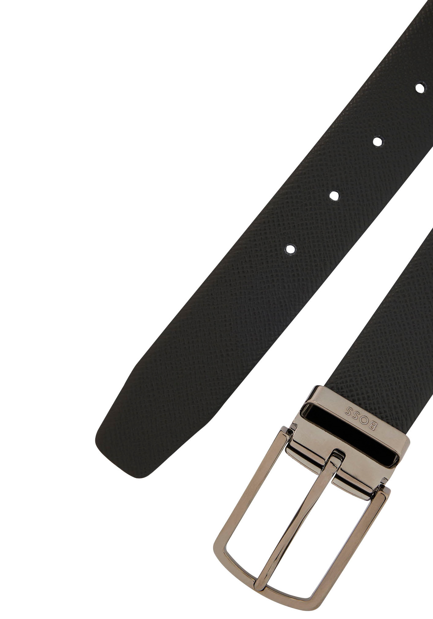 BOSS Ledergürtel, in Onesize Größe, mit Metall-Schnalle und dezenter Logo-Schlaufe