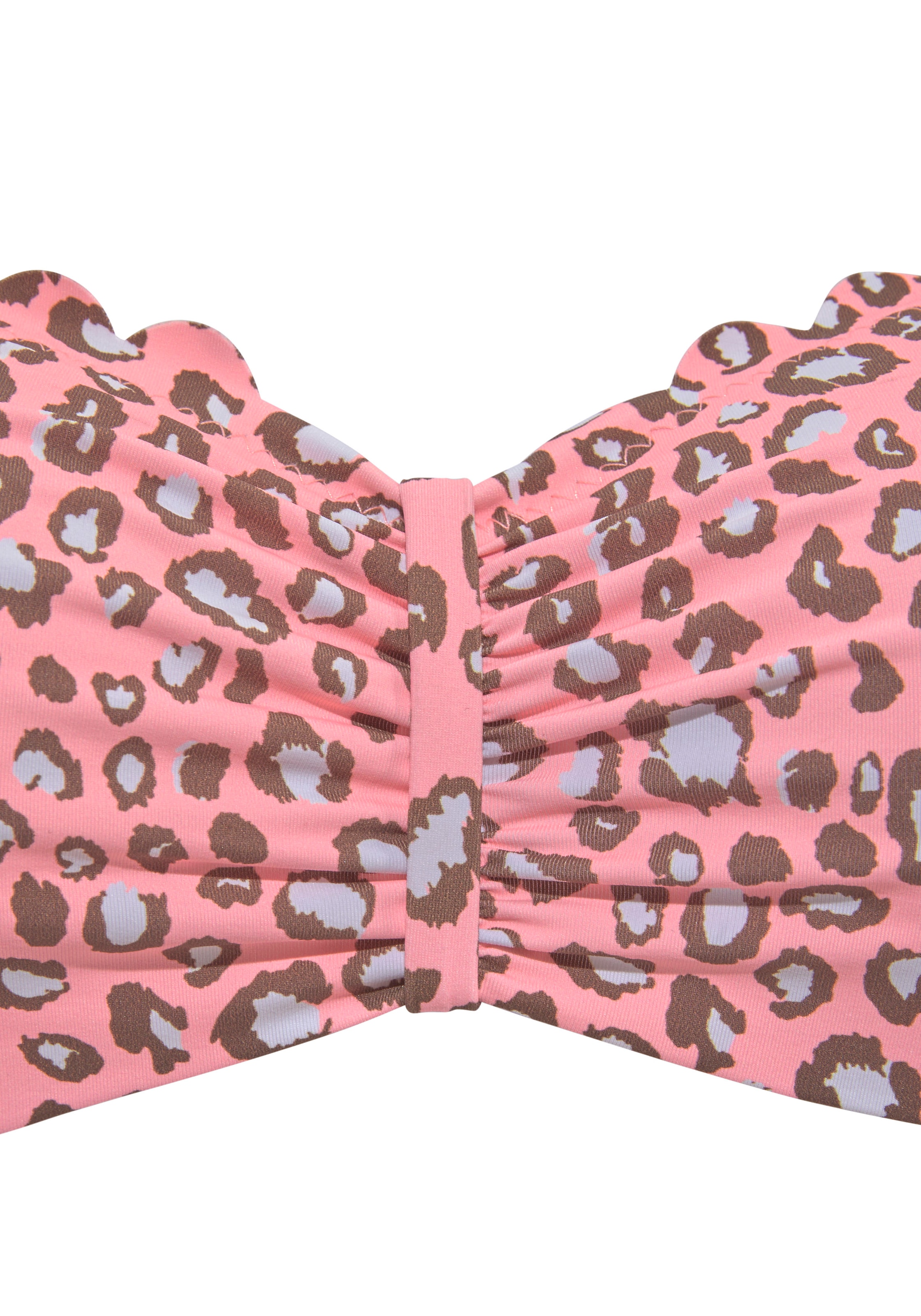 LASCANA Bügel-Bandeau-Bikini-Top »Mae«, farbenfroher Animalprint, wattierte Cups, abnehmbare Träger