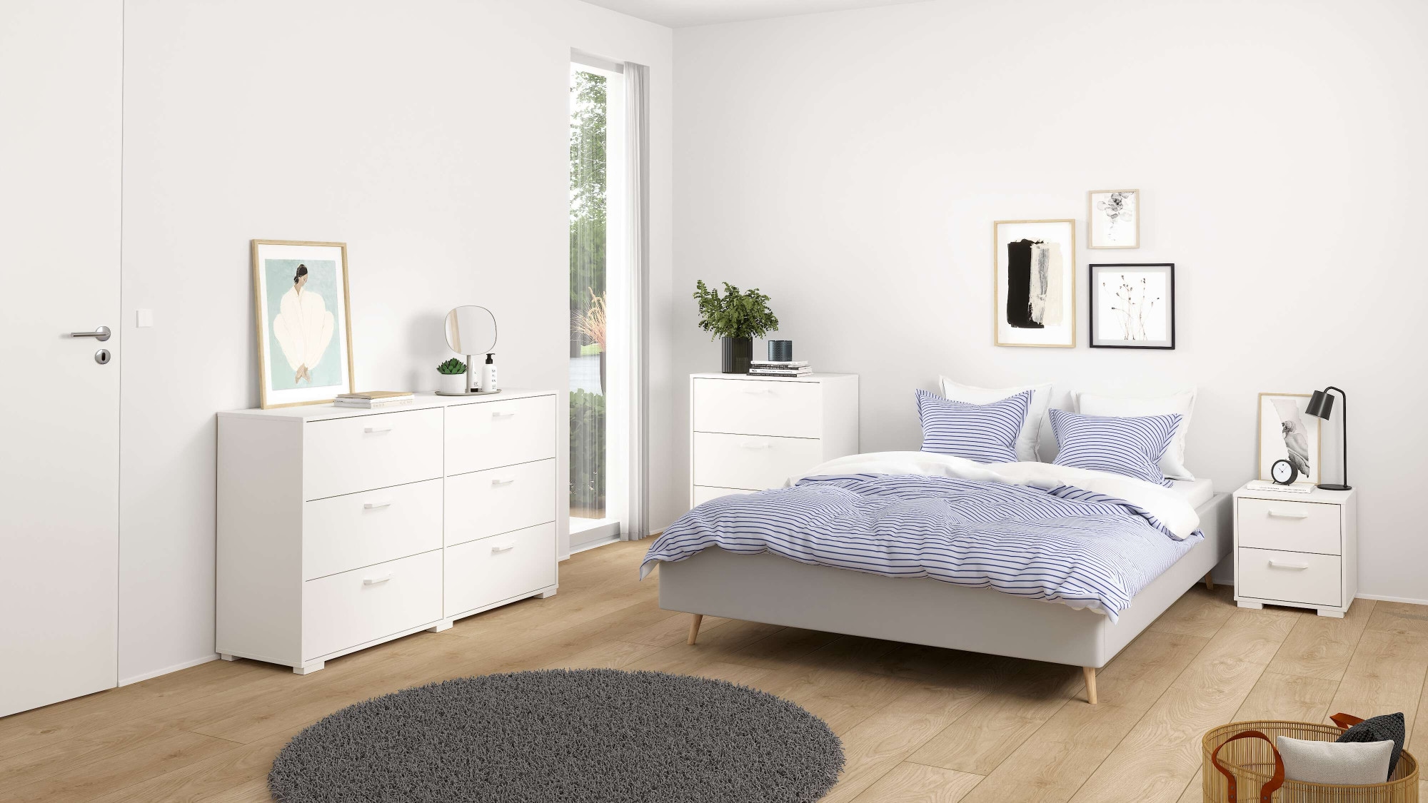 Home affaire Nachtkommode »Sofia« minimalistisches, modernes Design, Breite 70,2 cm