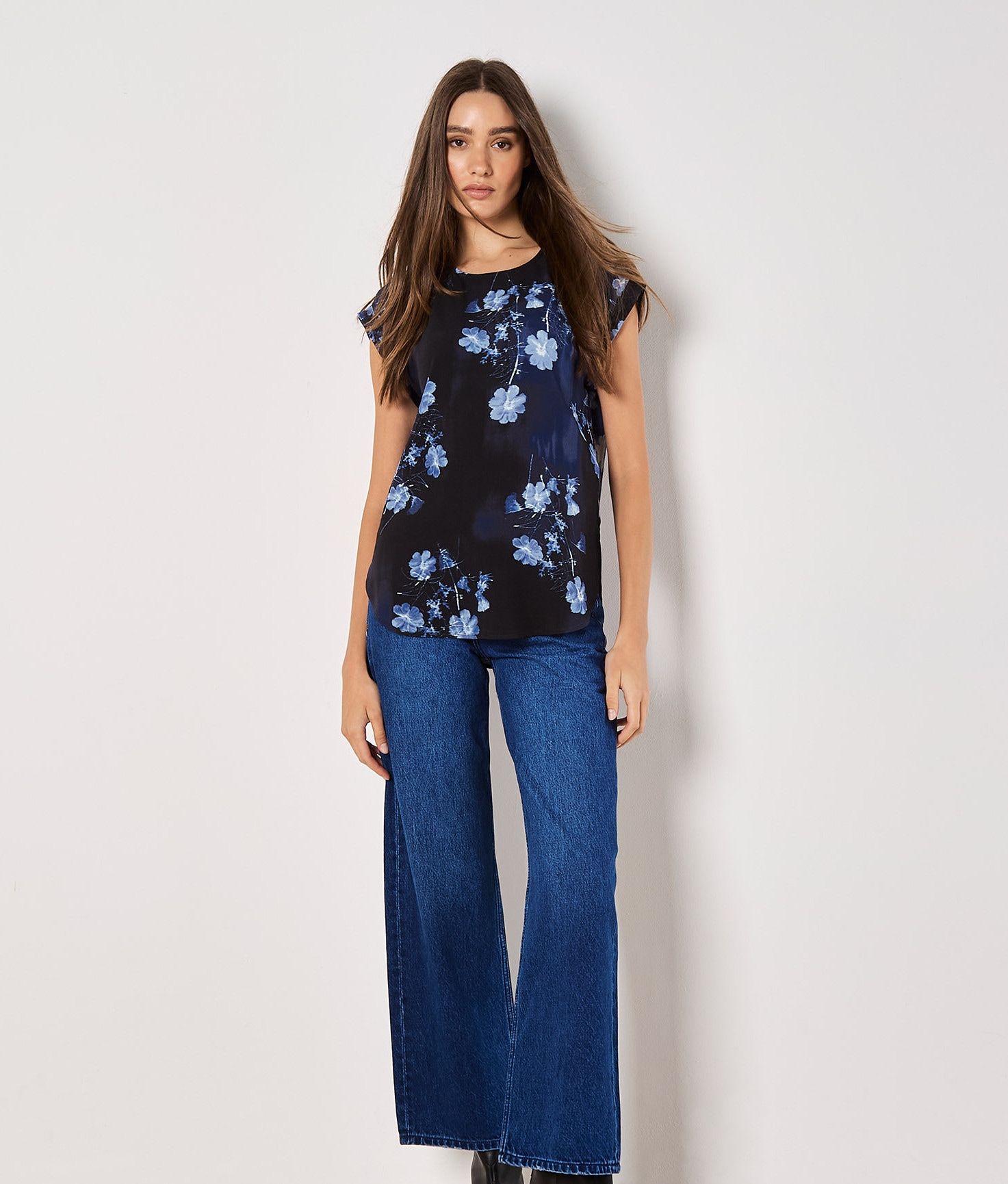 Apricot Shirttop »Top« mit Umschlagärmeln