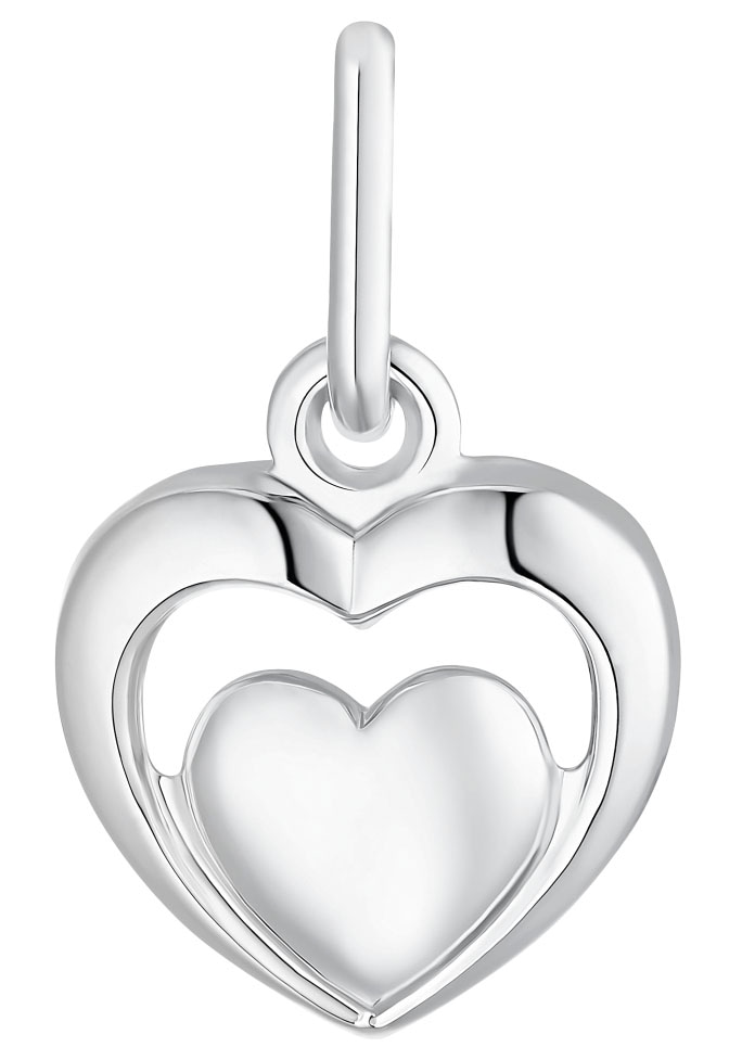 Amor Kettenanhänger »Silver Heart, 2013736«, Made in Germany