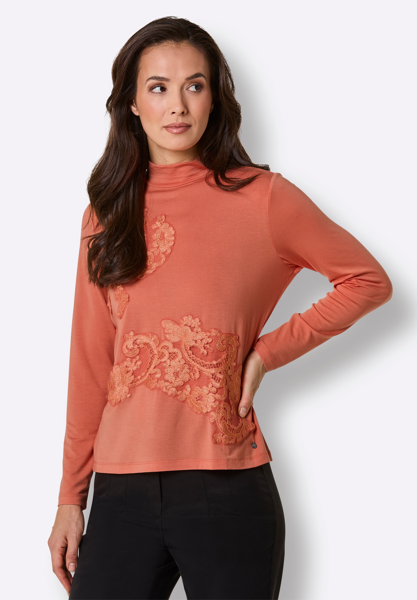 creation L T-Shirt »Lyocell-Shirt Langarmshirt«