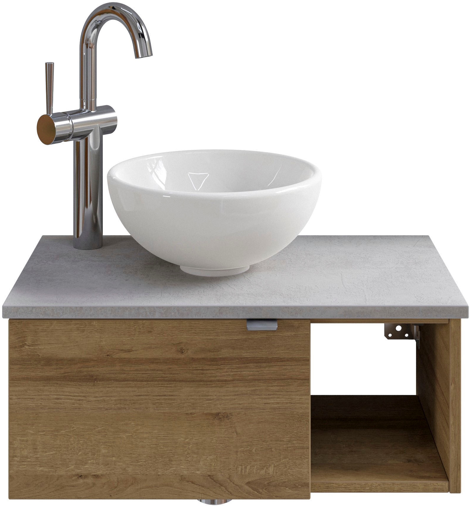 Waschtisch »Serie 6915 Waschschale mit Unterschrank für Gästebad, Gäste WC«, 61 cm...