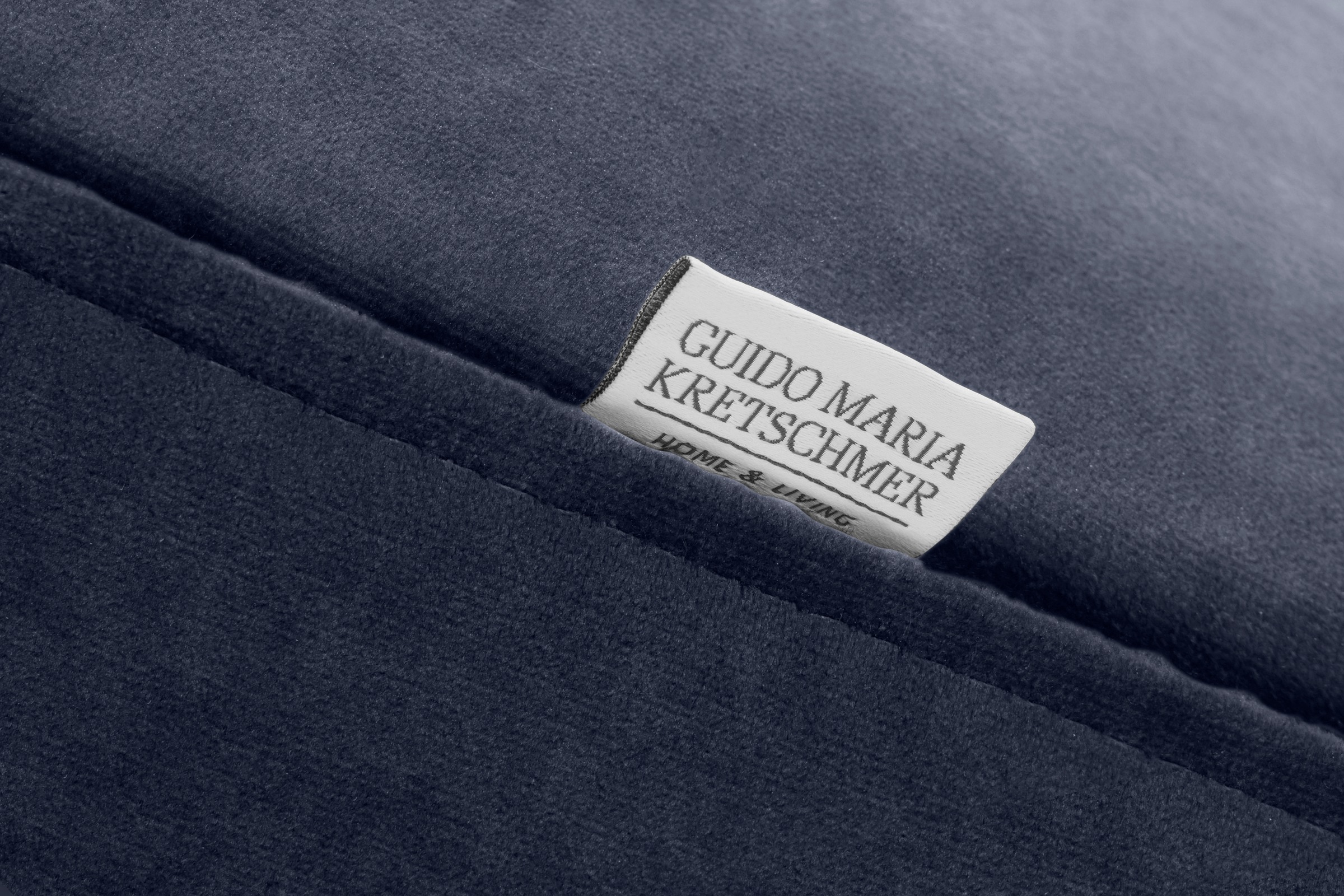 Guido Maria Kretschmer Home&Living Hocker »Chilltime«, mit eleganter Kreuznaht auf der Sitzfläche