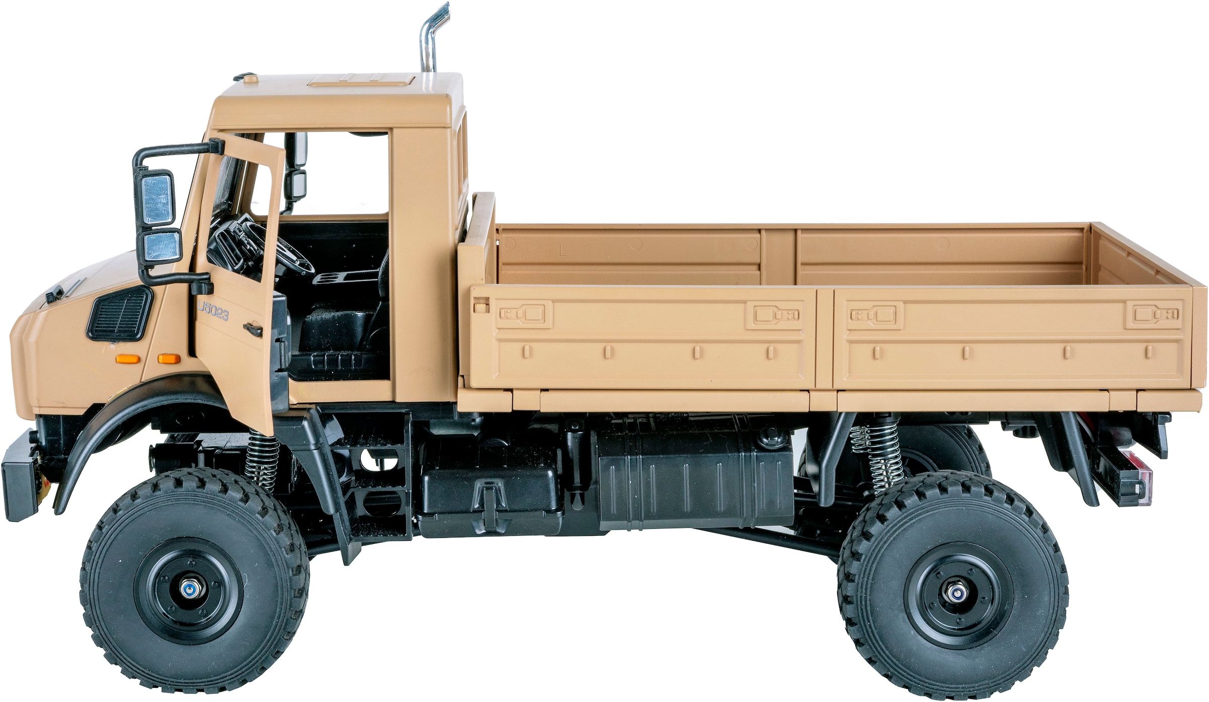 Jamara RC-LKW »Mercedes-Benz Unimog U5023 beige 2,4GHz« LED-Licht; Maßstab 1:14