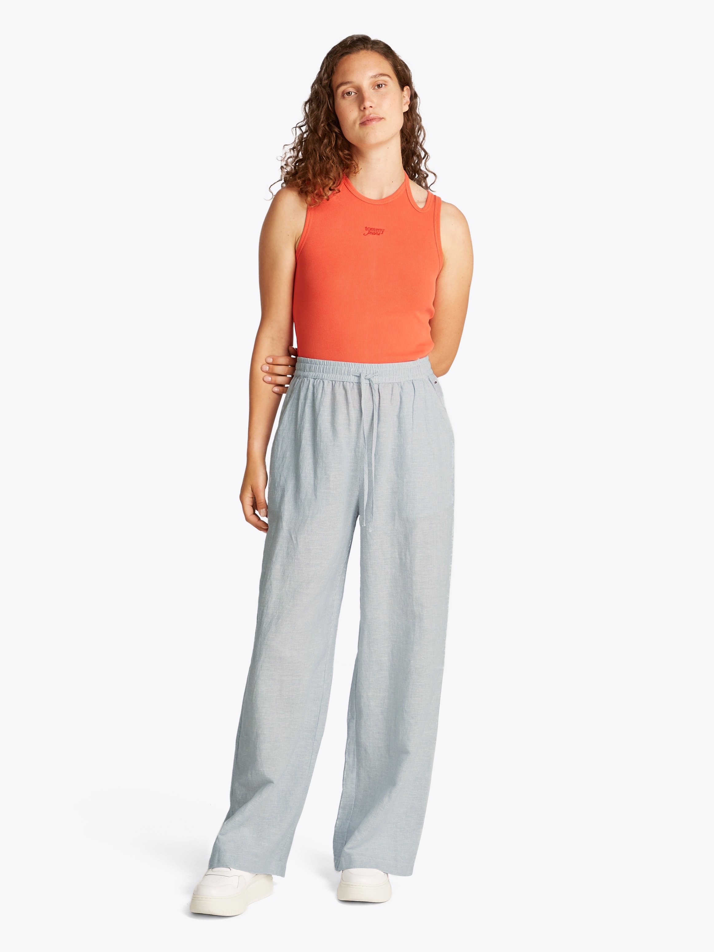 Tommy Jeans Webhose »TJW LINEN PANT«, mit Logostickerei