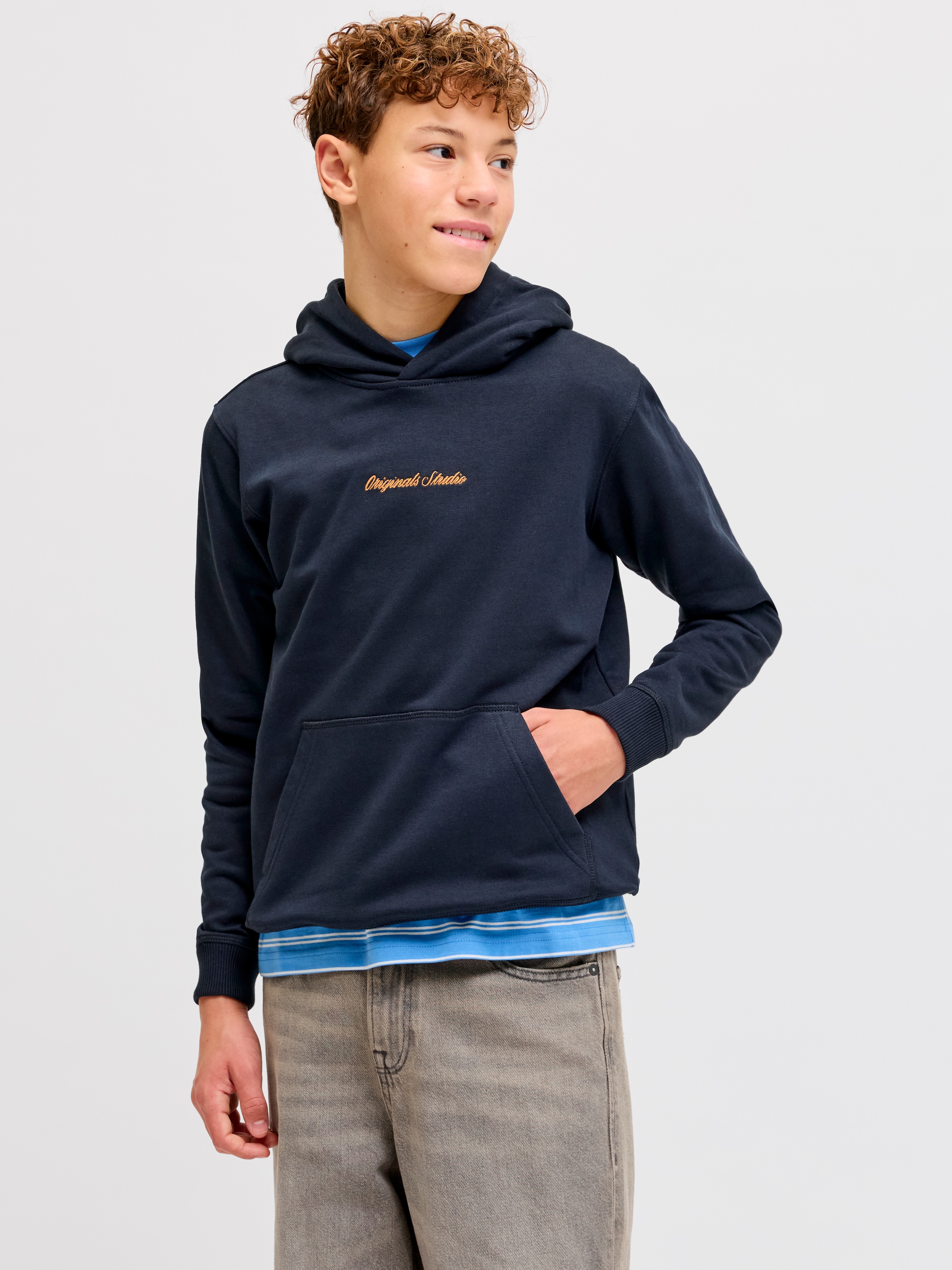 Jack & Jones Junior Kapuzensweatshirt »JORNORREBRO EMB SWEAT HOOD NOOS JNR«
