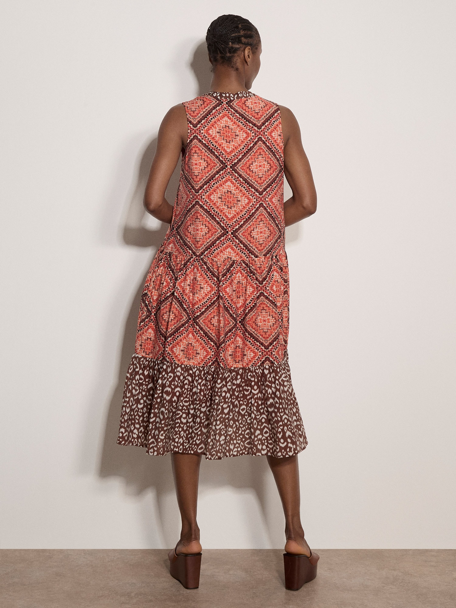Apricot Druckkleid »Geometrisches Patchwork-Midi-Kleid« Druck