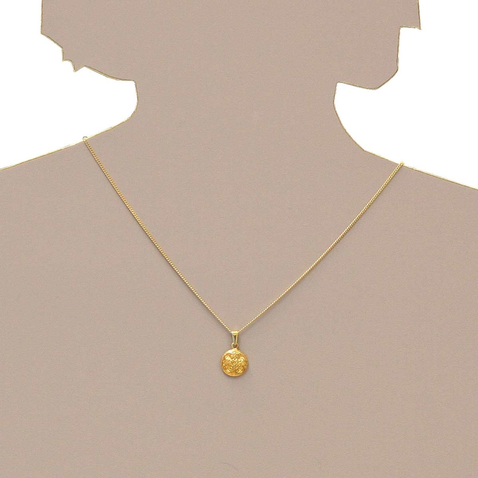 OSTSEE-SCHMUCK Kettenanhänger »- Hiddensee 13 mm rund - Gold 333/000 -,«