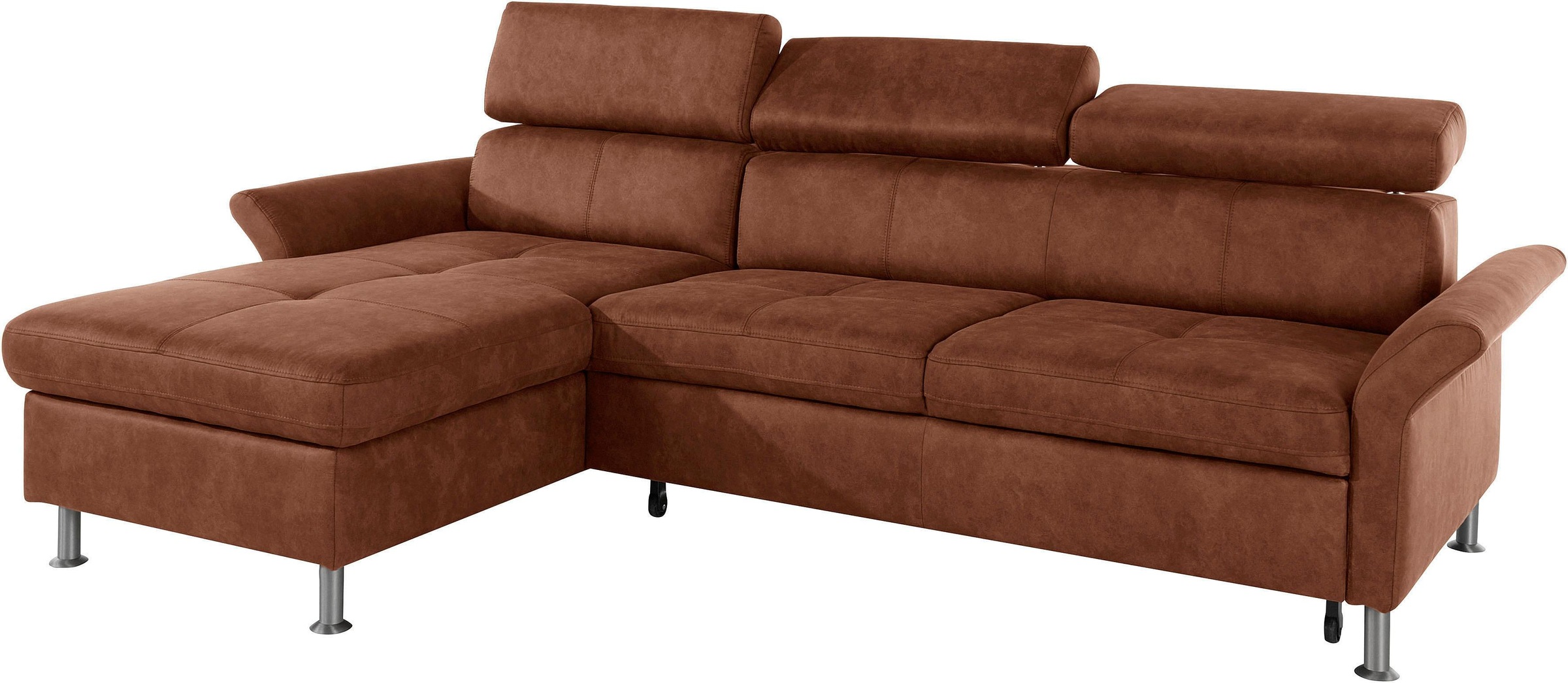 exxpo - sofa fashion Ecksofa »Maretto, bequem und komfortabel, L-Form«, inkl. Kopf- bzw. Rückenverstellung, wahlweise mit Bettfunktion