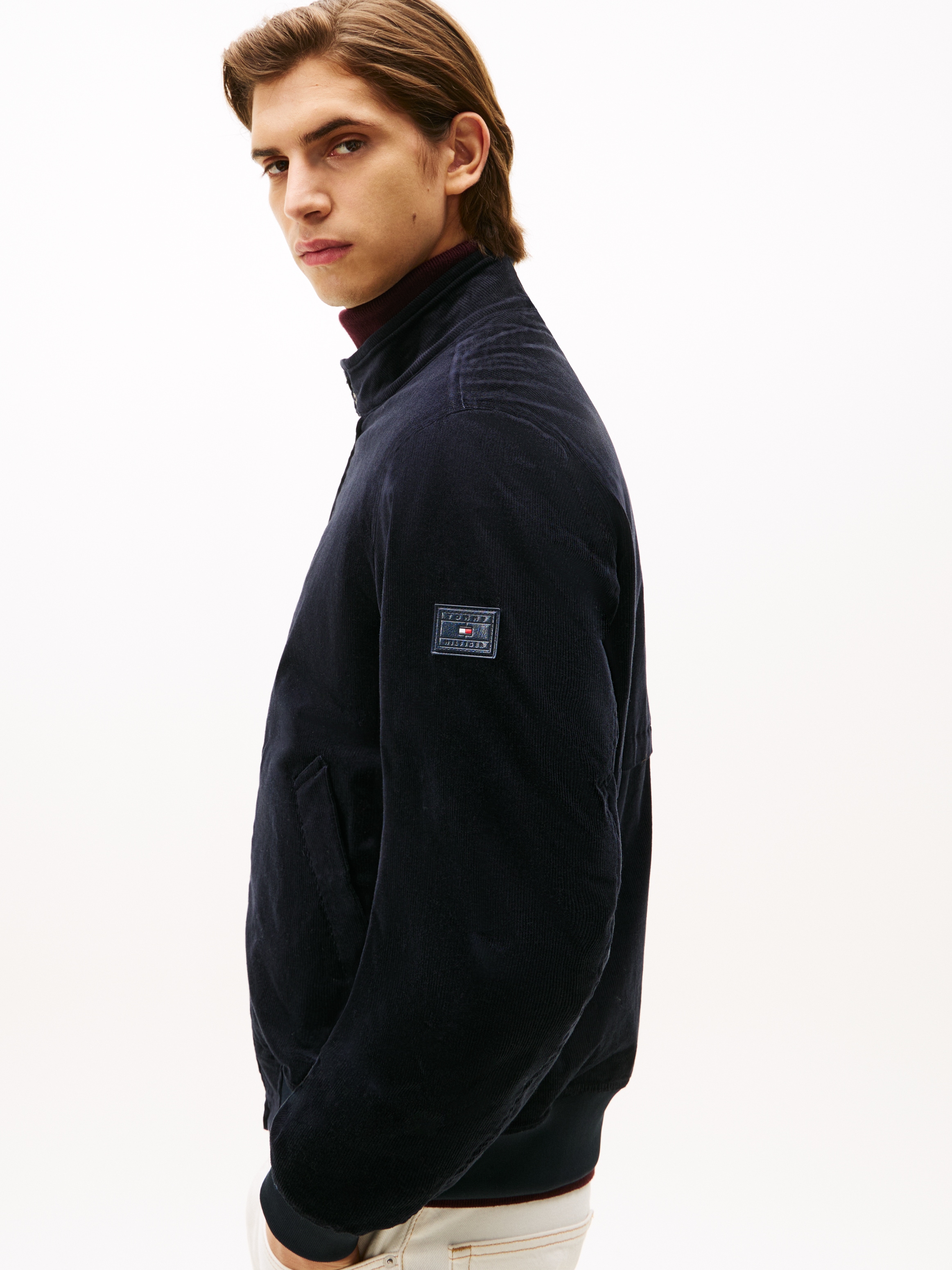 Tommy Hilfiger Cordjacke »CORD HARRINGTON JACKET«, ohne Kapuze, Freizeitjacke, Übergangsjacke