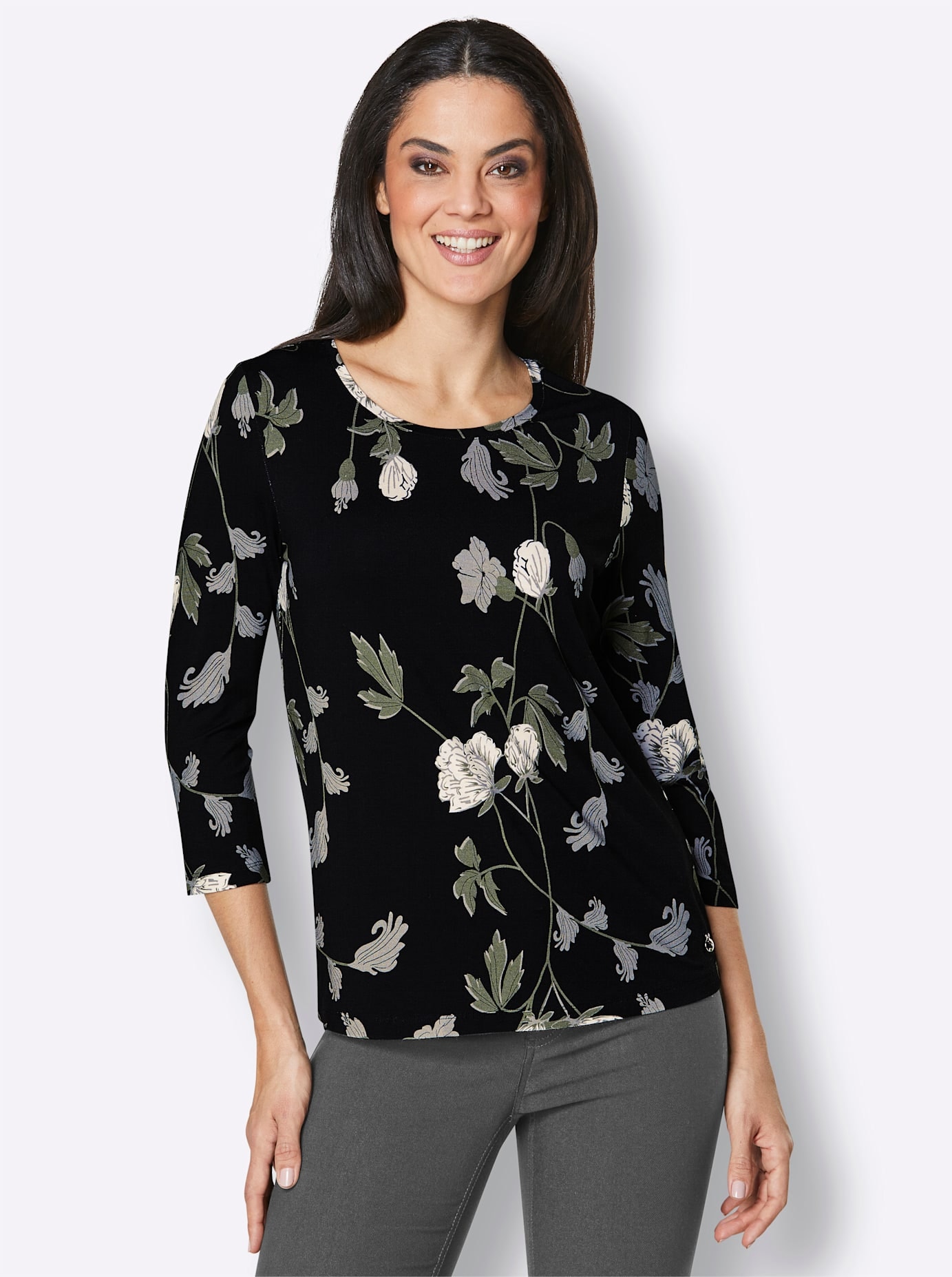 CREATION L PREMIUM Print-Shirt »Viskose-Seiden-Shirt«, (1 tlg.)