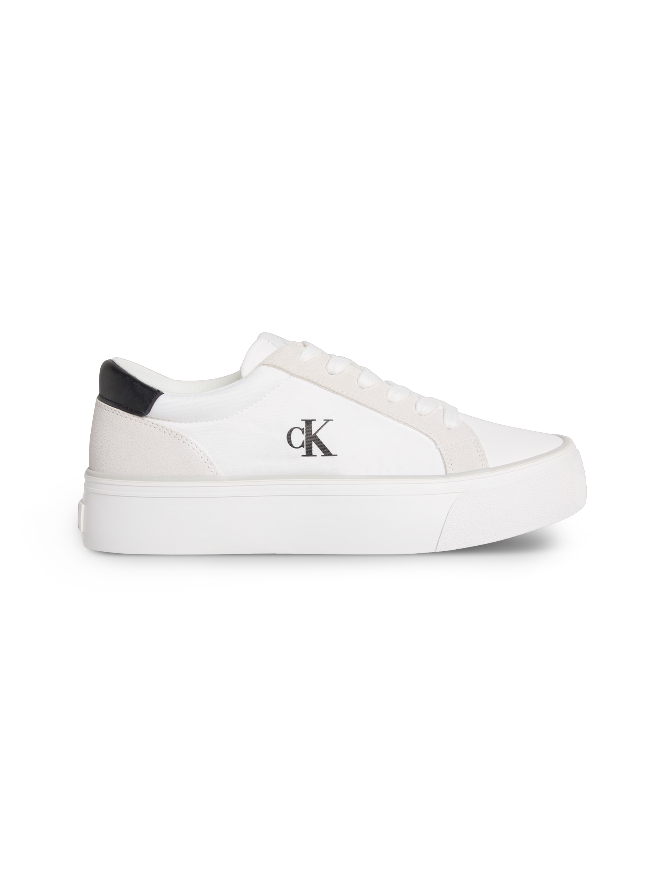 Calvin Klein Jeans Plateausneaker »VULC FLATFORM MG NYLON MIX«, Schnürschuh, Halbschuh, Freizeitsneaker mit softem Schaftrand