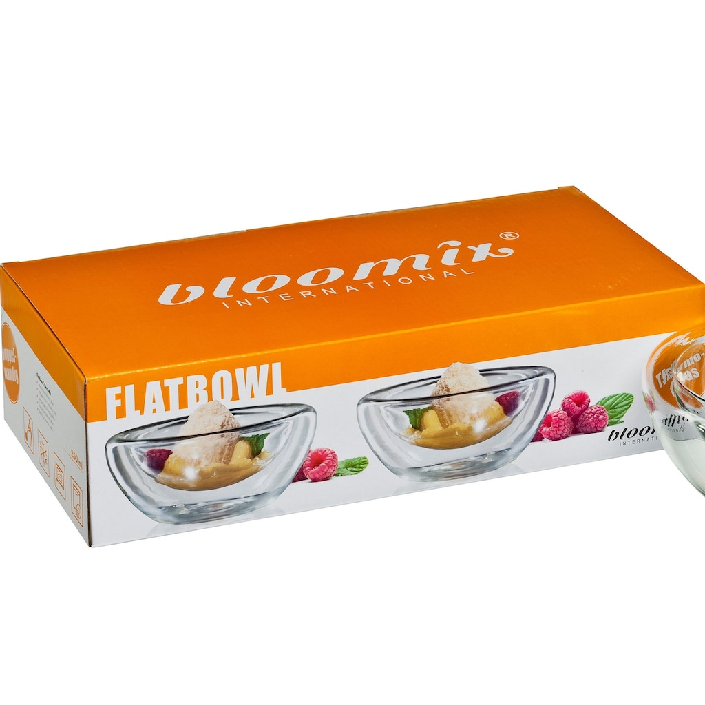 Bloomix Thermoschüssel »Flatbowl Grande«, 4 tlg., aus Glas