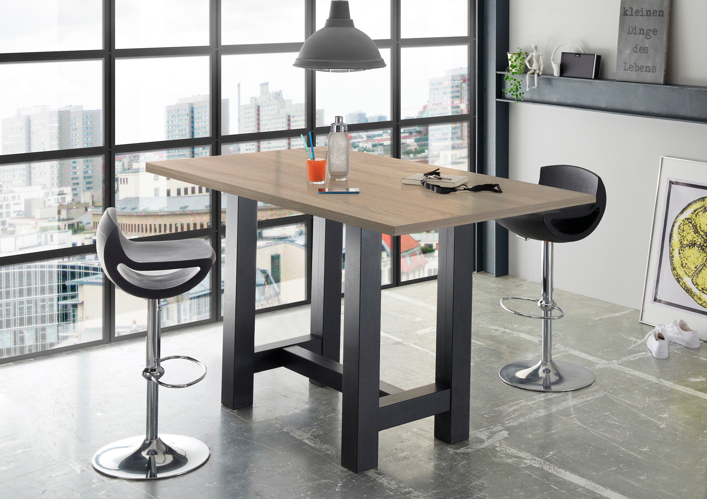 Mäusbacher Bartisch, Gestell in U-Form (Breite 120, 140 oder 160 cm)