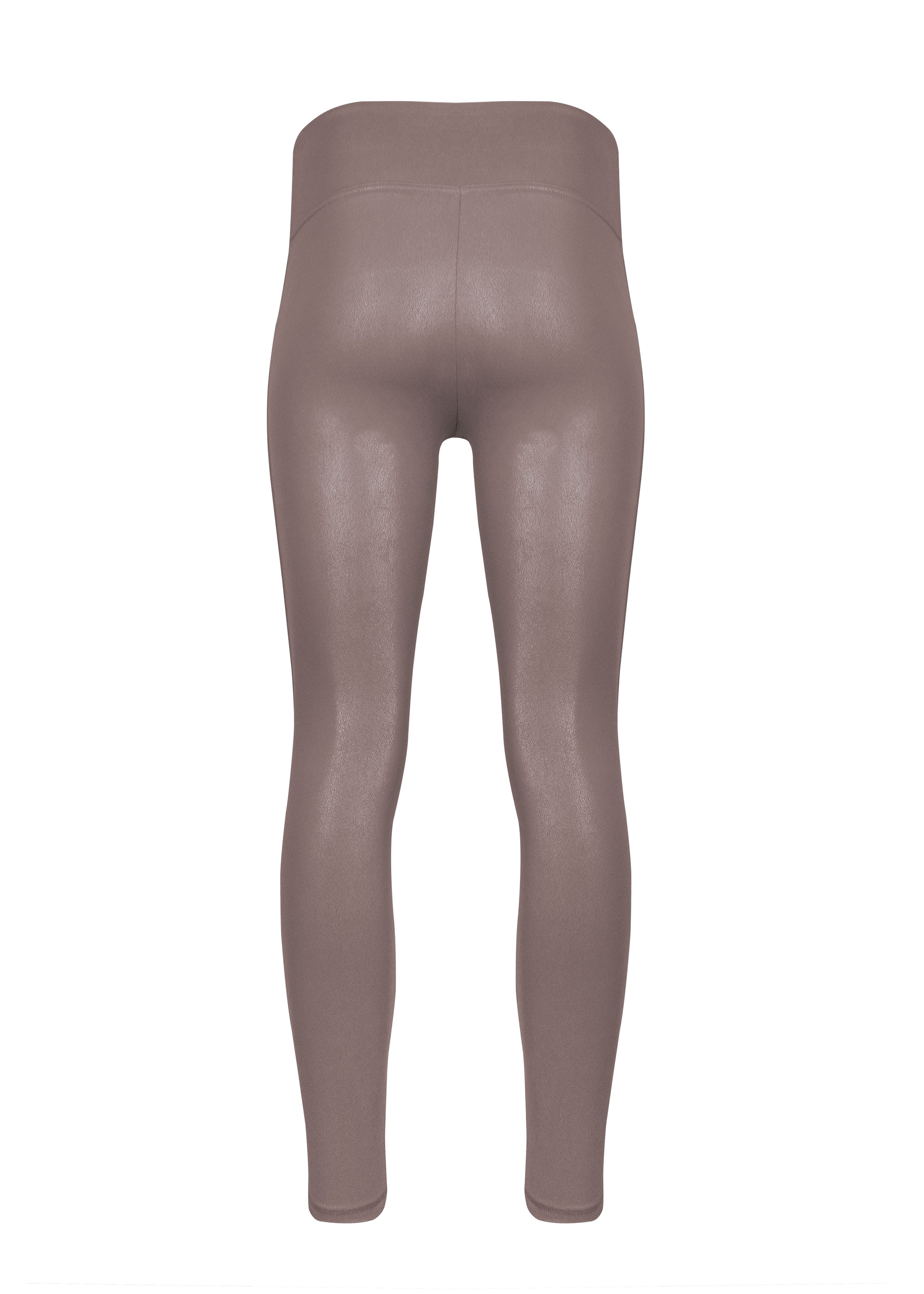 MAGIC Bodyfashion Leggings »Leather Look Legging«, hoch tailliertes Design, keine vordere Mittelnaht