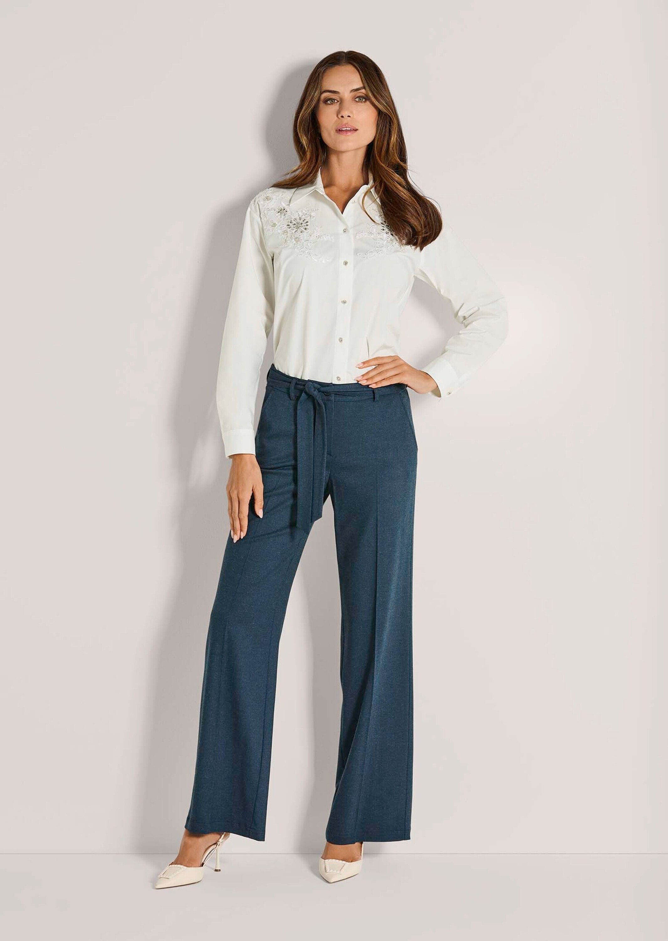 MADELEINE Stoffhose »Hose Weite Palazzohose mit Bindeband«