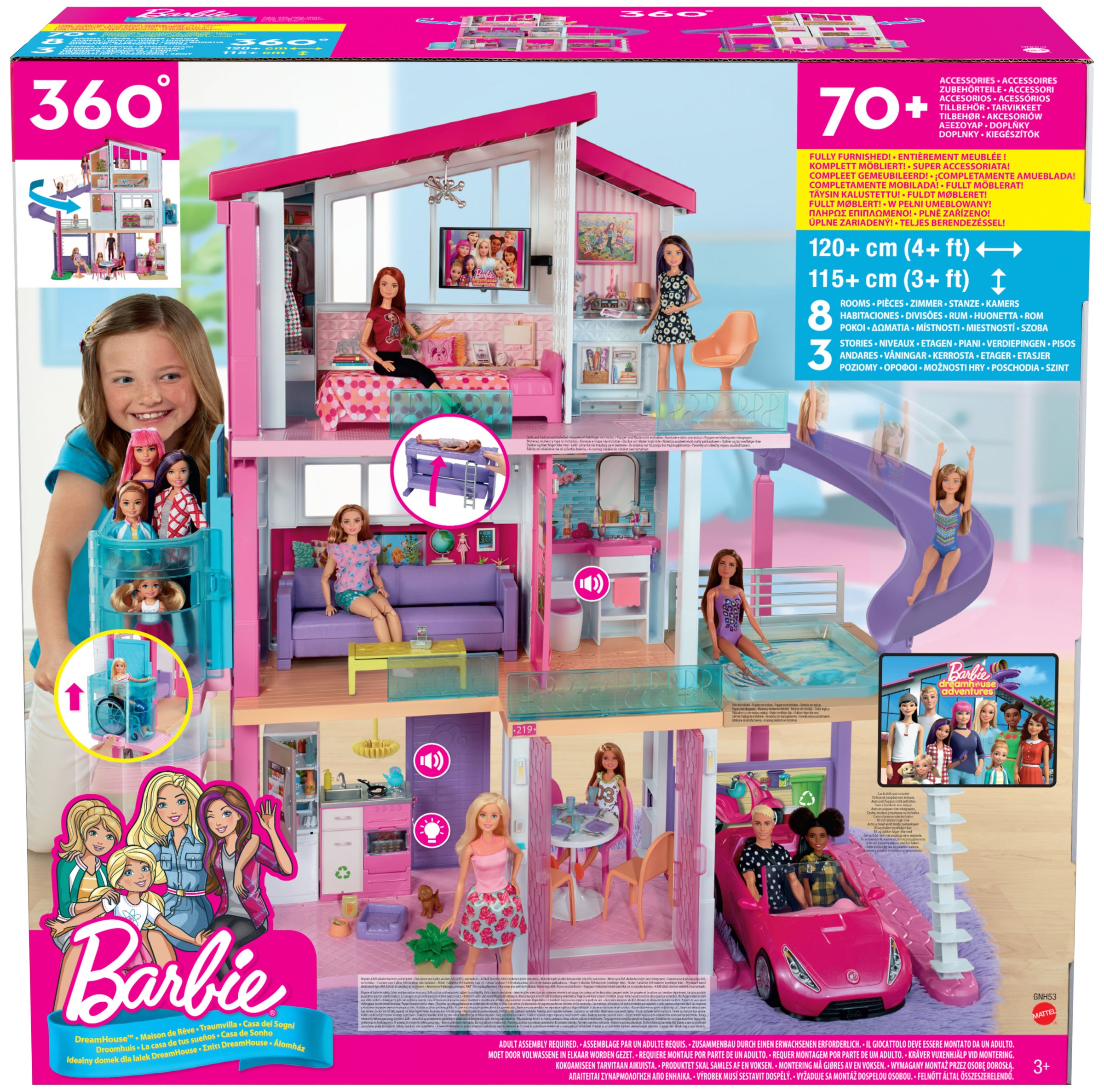 Barbie Puppenhaus »Traumvilla mit Pool, Rutsche und Aufzug