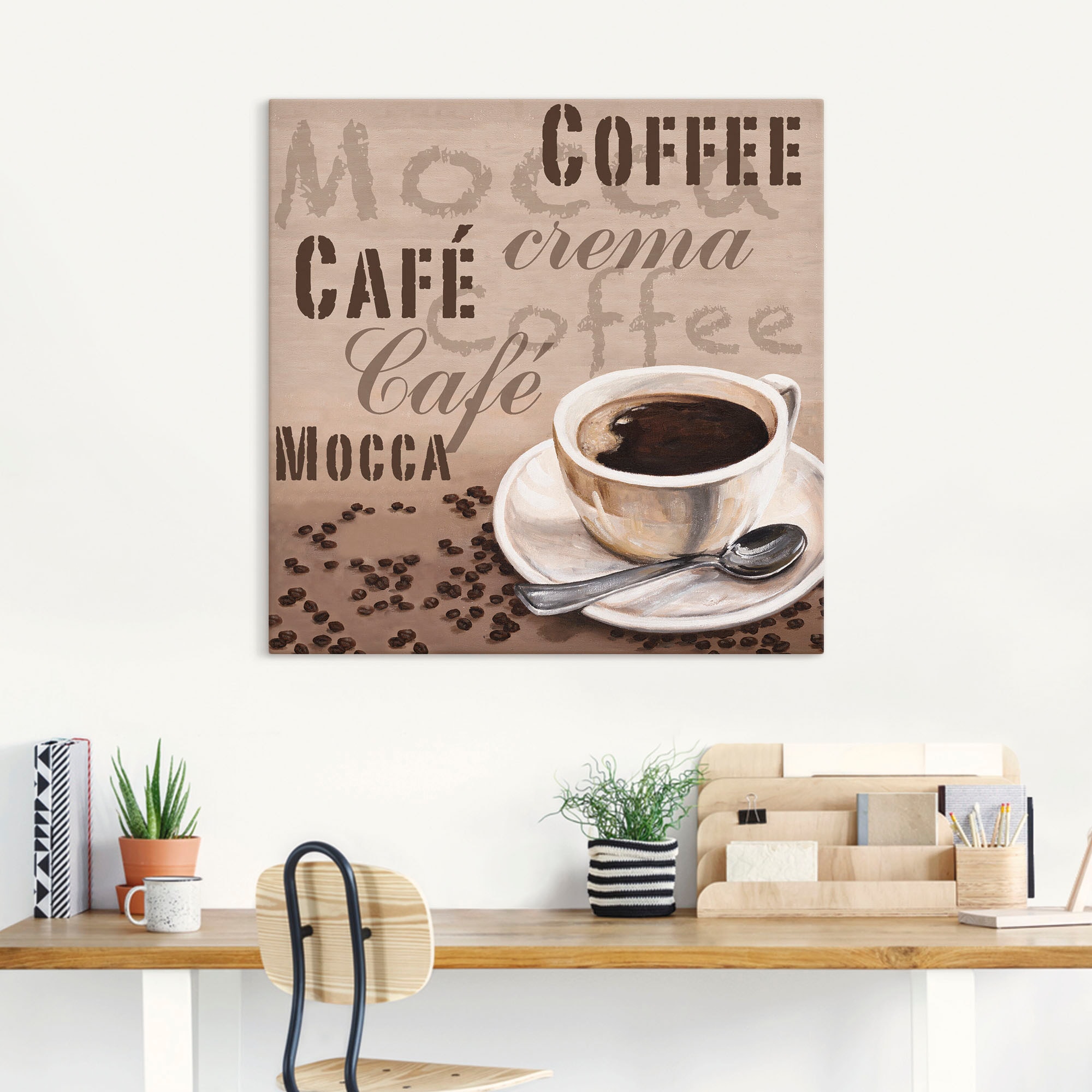 Artland Wandbild »Mocca - Kaffee«, Getränke, (1 St.), als Leinwandbild in verschied. Größen