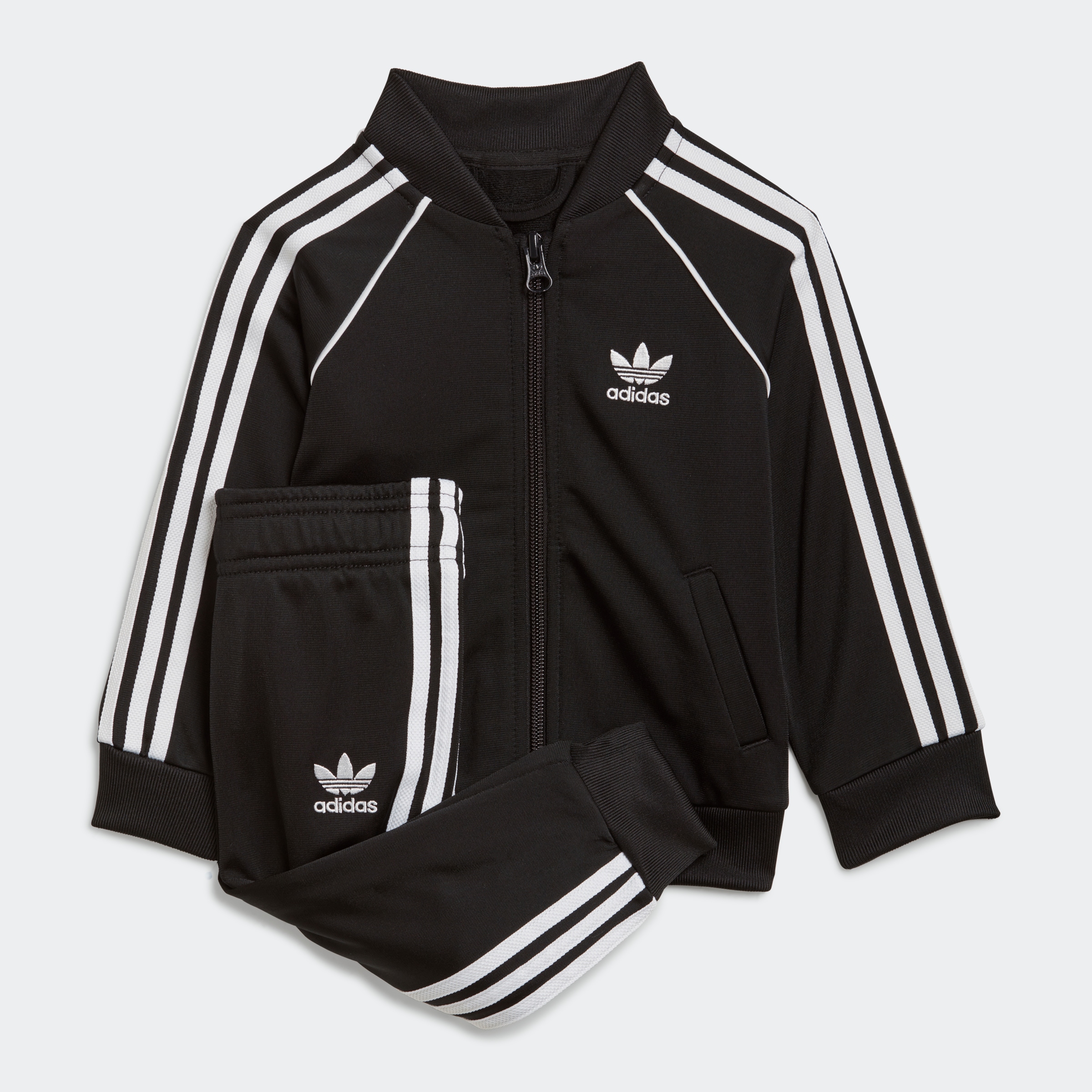 Adidas Originals Trainingsanzug »ADICOLOR SST« 2 Stk. tlg. Superstar Sportanzug für Kinder in schwarz-weiß, Größe 80