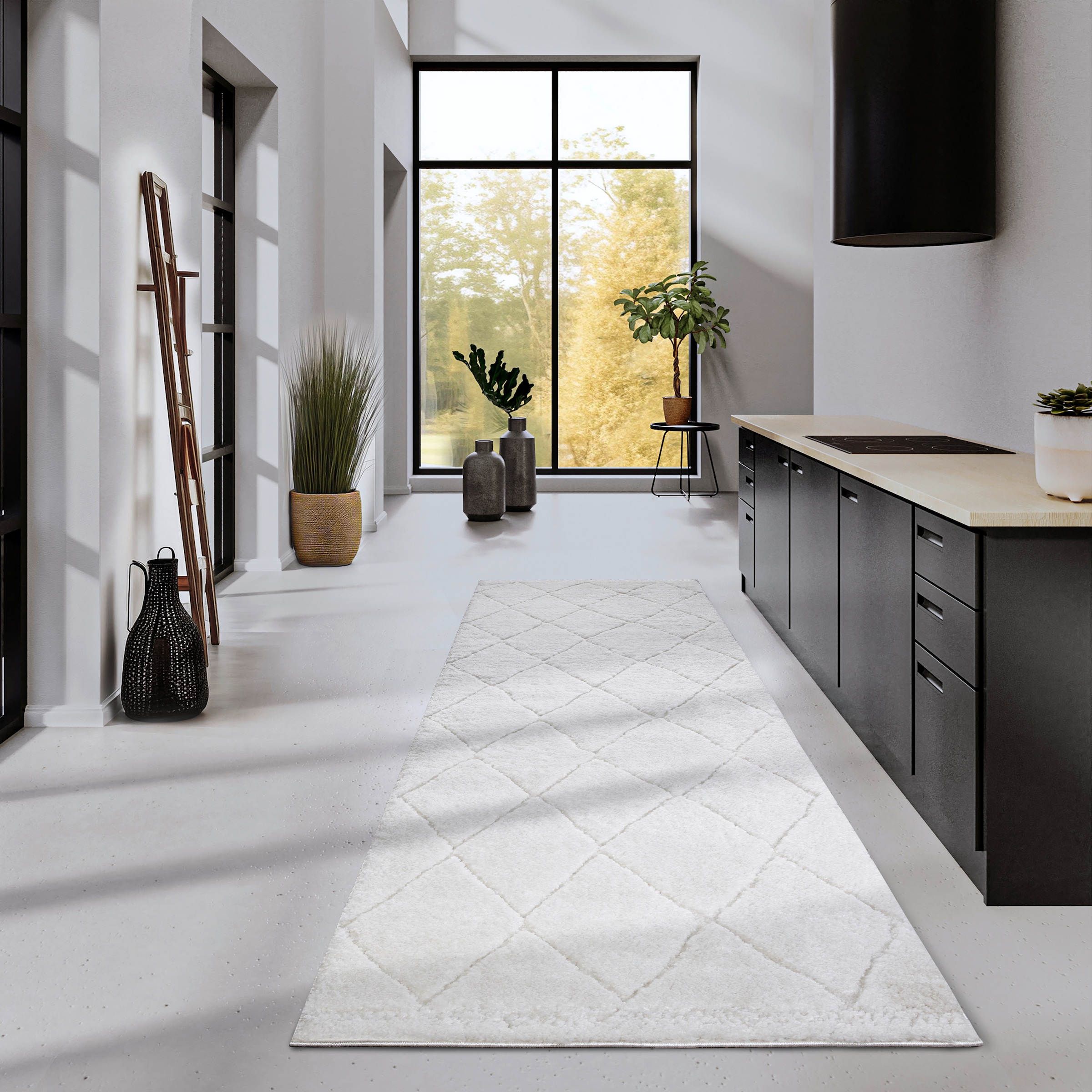 ELLE DECORATION Designteppich »Perrotin«, rechteckig, 18 mm Höhe, Läufer, Shaggy, flauschig, weich, Langflor, modern, Hoch Tief Effekt