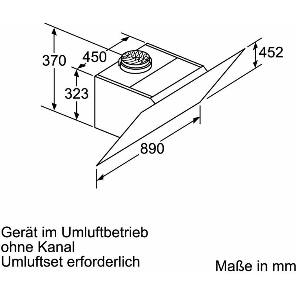 NEFF Kopffreihaube »D95IHM1S0«, Serie N 50, 90 cm breit