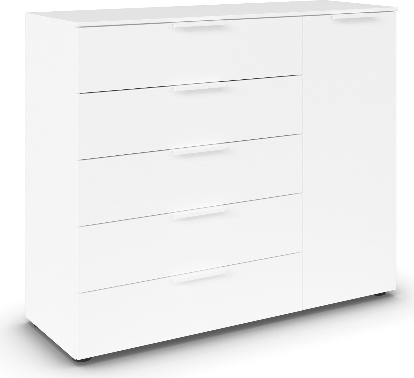 rauch Schubkastenkommode »Kommode Türkommode Sideboard Kombikommode FLIPP« Breite 120 cm mit 2 Einlegeböden,  1-türig mit  5 Schubladen und Soft-Close-Funktion