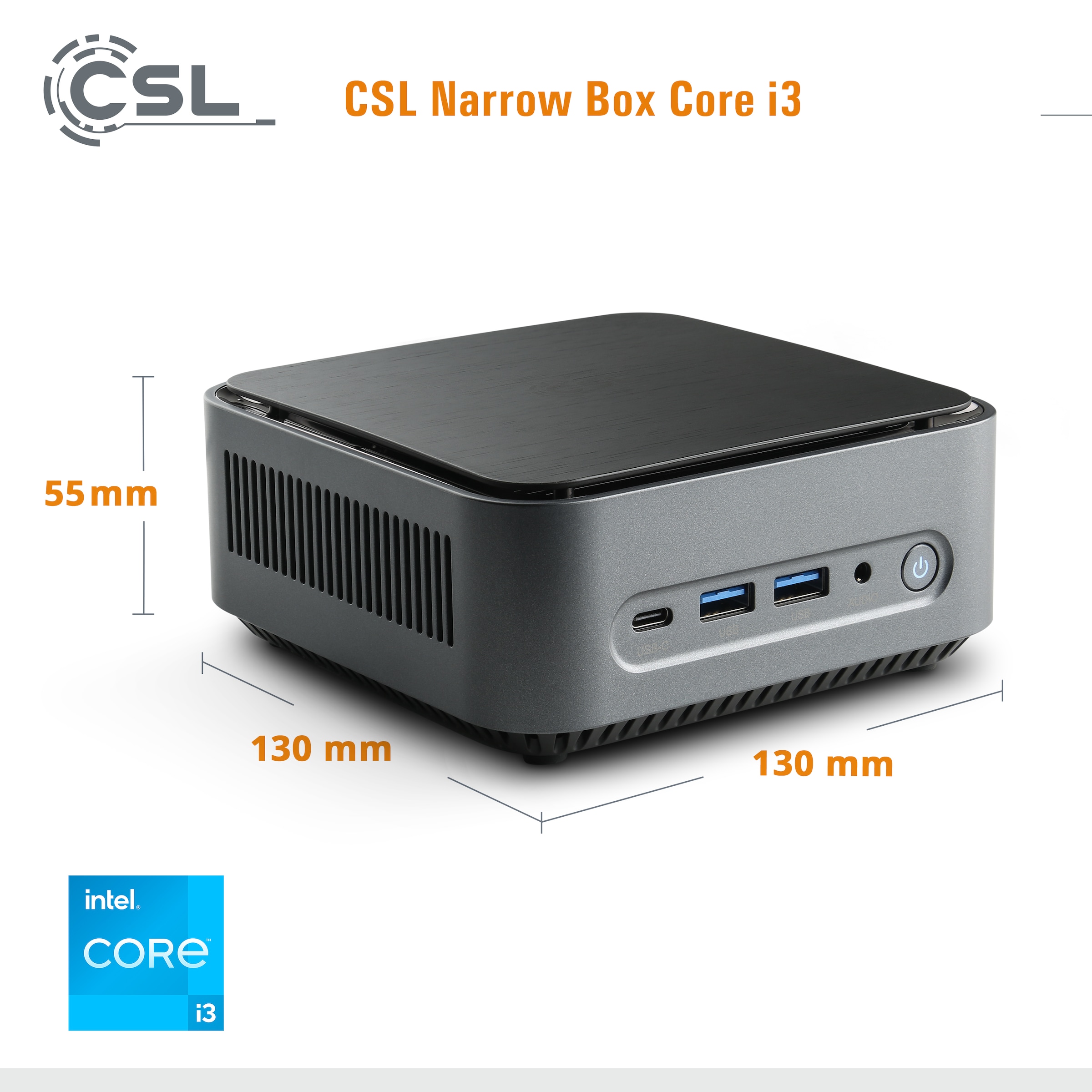 CSL Mini-PC »Narrow Box Intel Core i3 Windows 11«