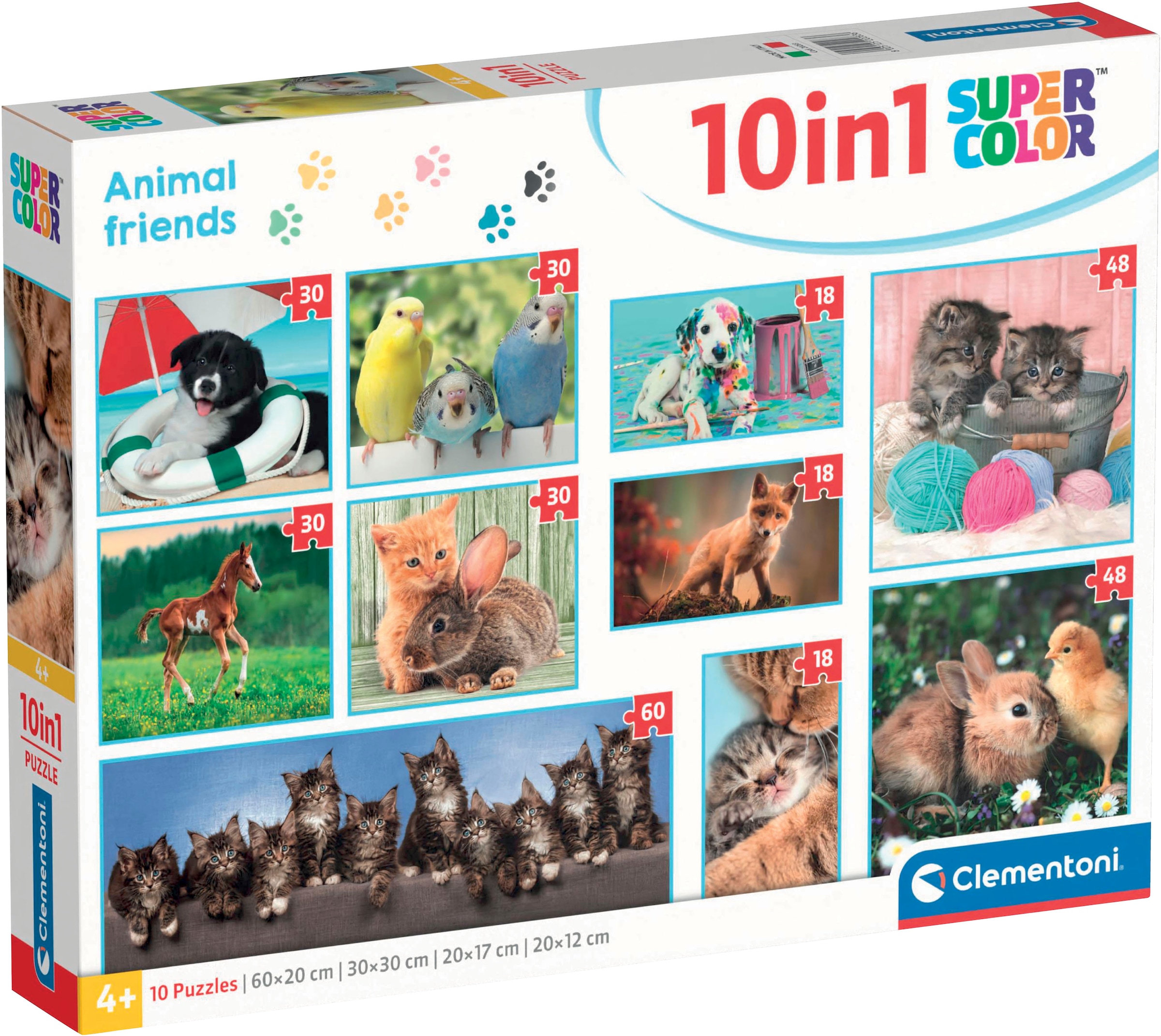 Puzzle »10in1 Supercolor, Noli, Tierfreunde«, Made in Europe