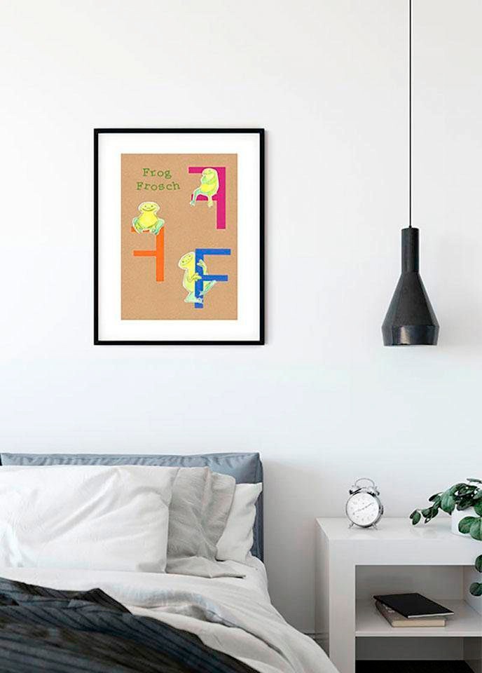 Komar Bild »ABC Animal F«, Buchstaben, (1 St.), Wandbild zur Dekoration - ohne Rahmen