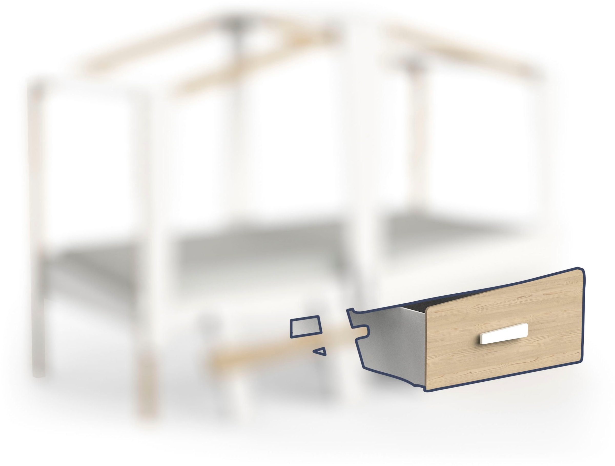 Demeyere GROUP Schublade »Cabane«, große Schublade geht unter dem Bett