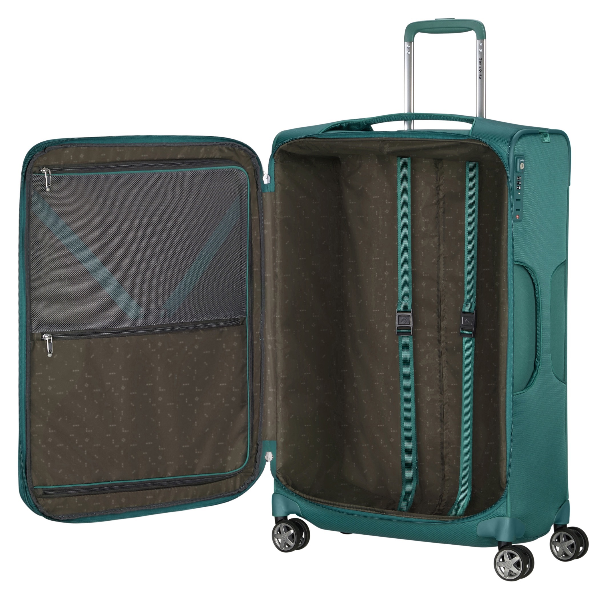 Samsonite Weichgepäck-Trolley »D'LITE, verschiedene Größen und Farben«, 4 Rollen, Hartschalen-Koffer Reisekoffer TSA-Zahlenschloss Volumenerweiterung