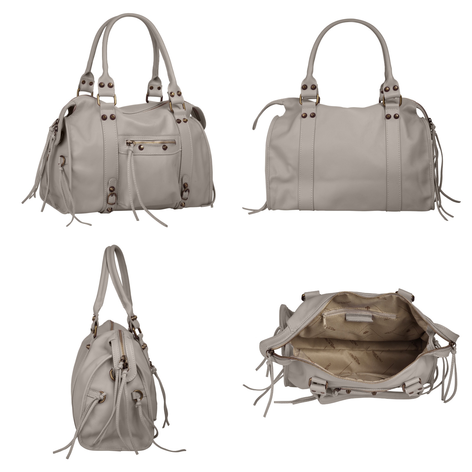 forty° Shopper, echt Leder, Made in Italy
