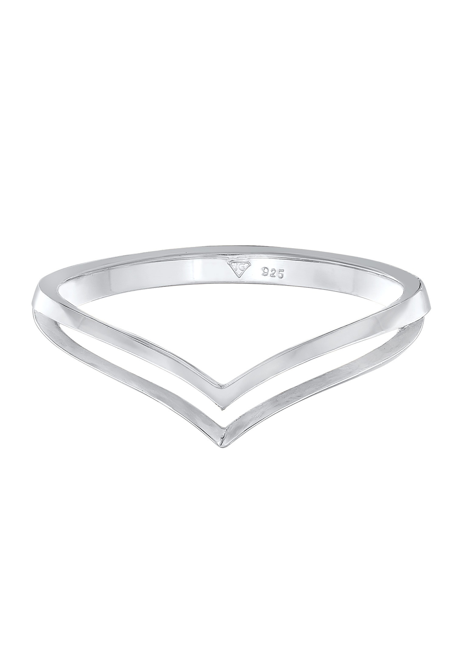 Elli Silberring »Ring V-Form Stapelring 925 Silber«