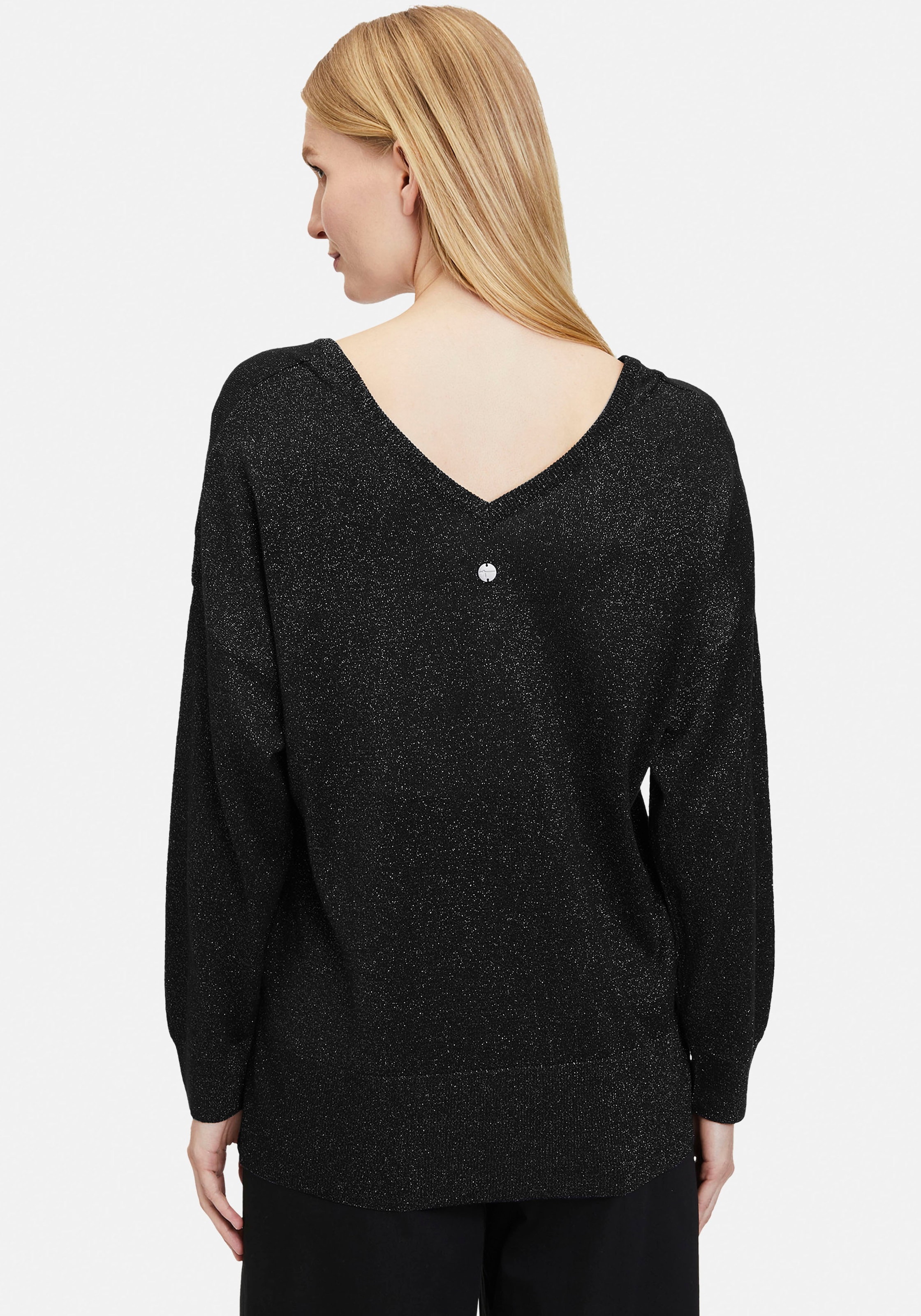 Tamaris Strickpullover, in glitzender Optik
