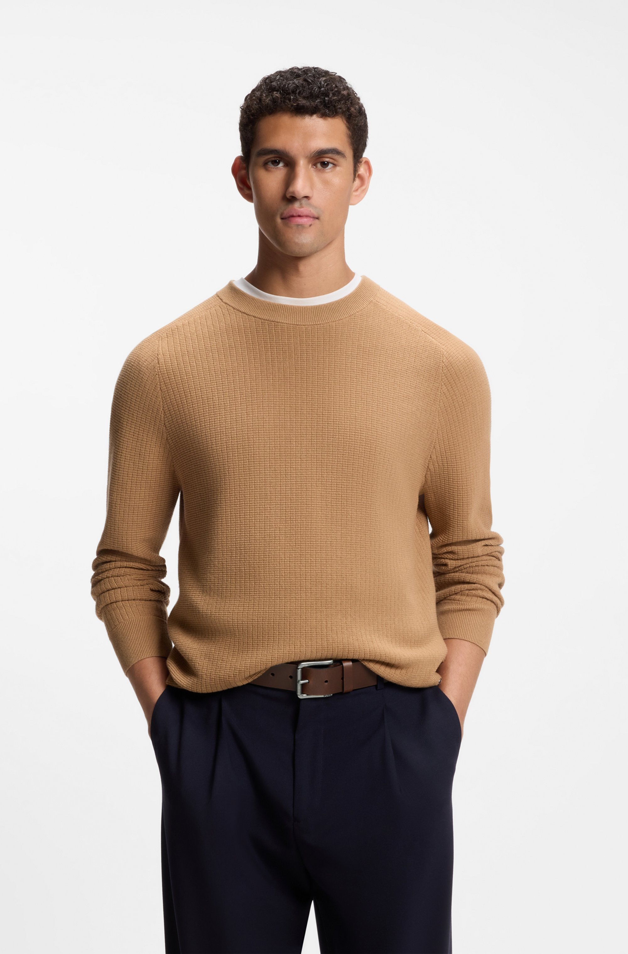 BOSS Ledergürtel »Joris Sz40« mit Logo auf der Dornschließe