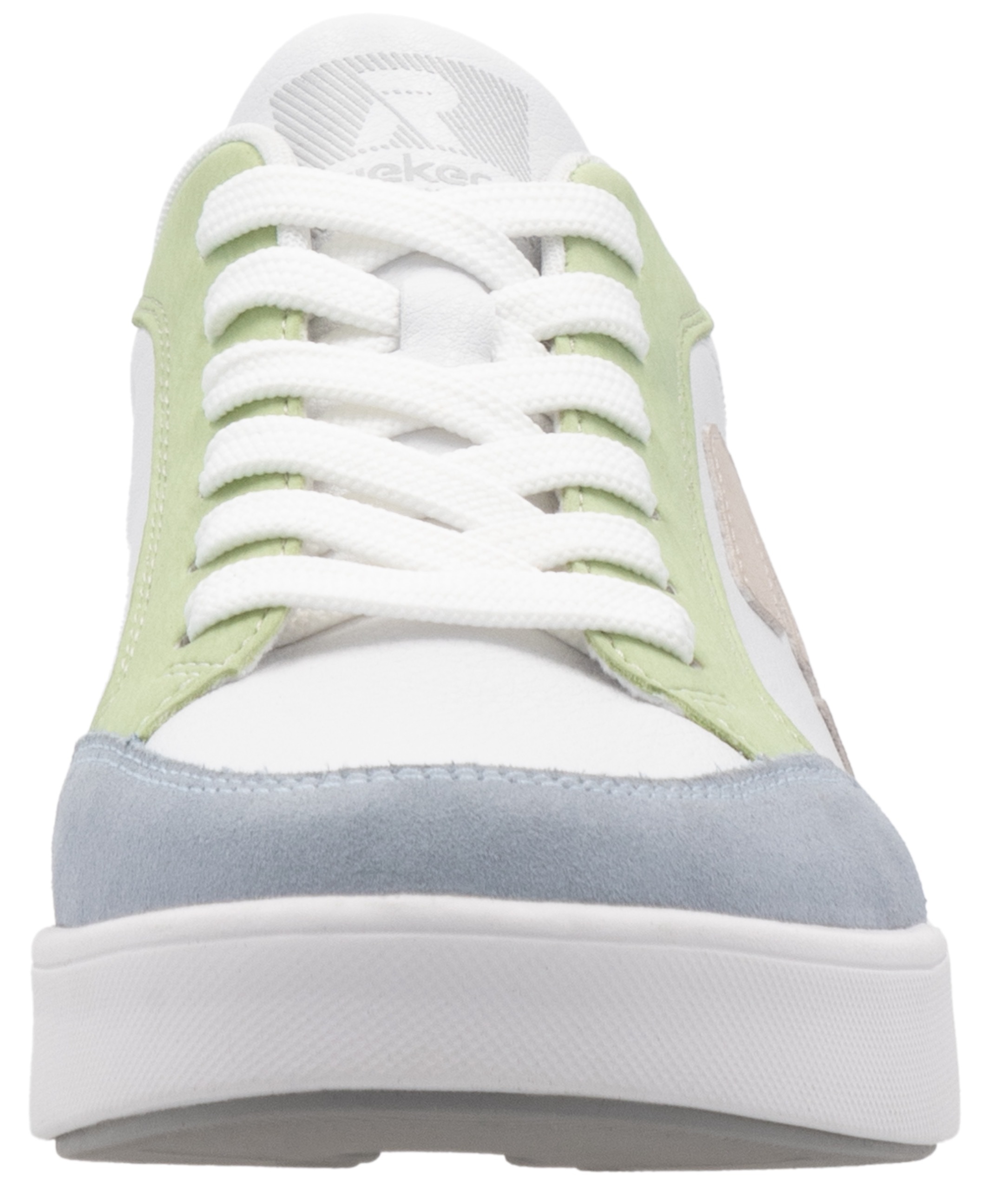 RIEKER Sport Plateausneaker, Schnürschuh, Halbschuh, Freizeitschuh mit pastellfarbenen Akzenten
