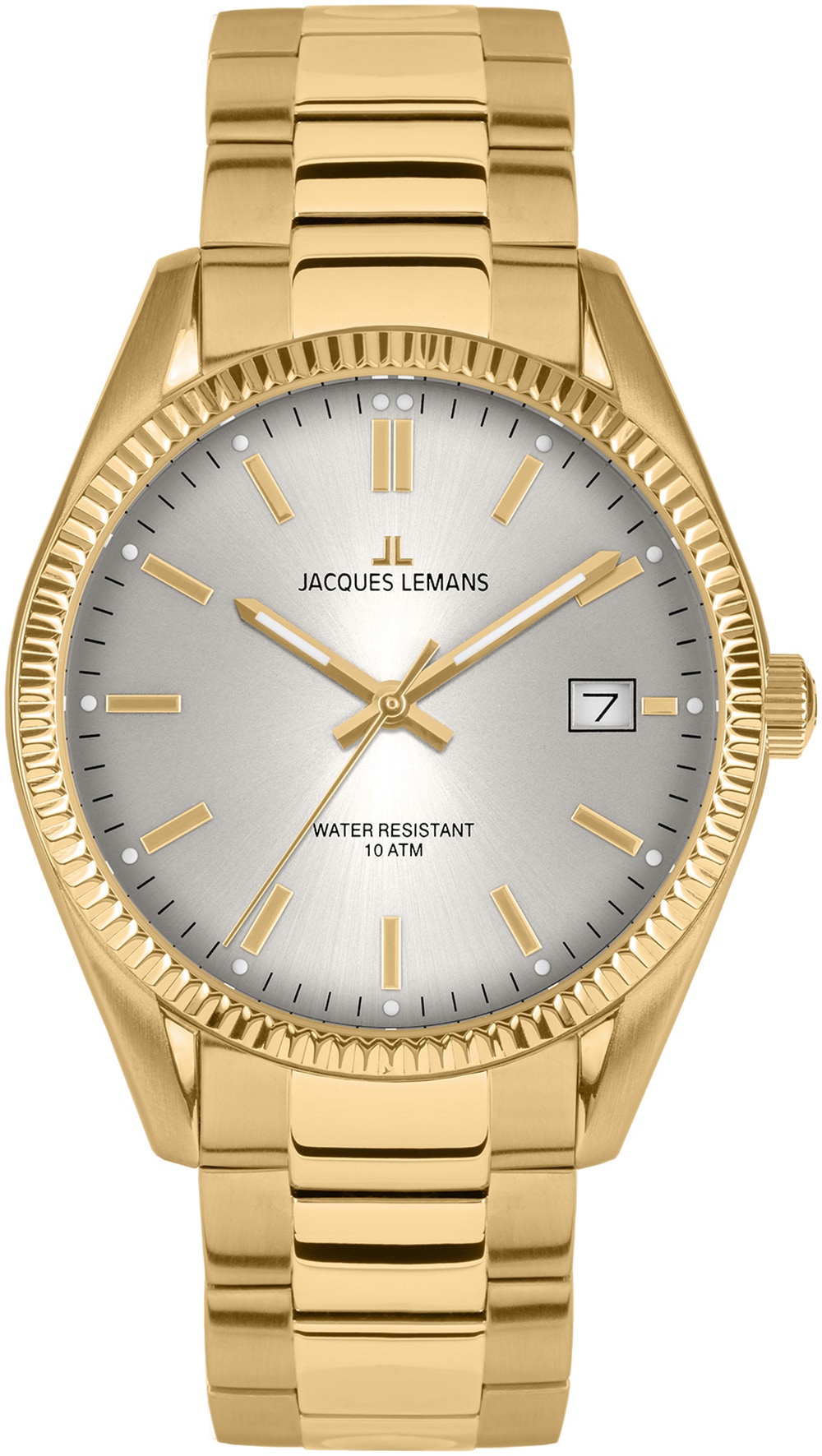 Jacques Lemans Quarzuhr »Derby«, Armbanduhr,Herrenuhr,Damenuhr,Edelstahlarmband,bis 10 bar wasserd.