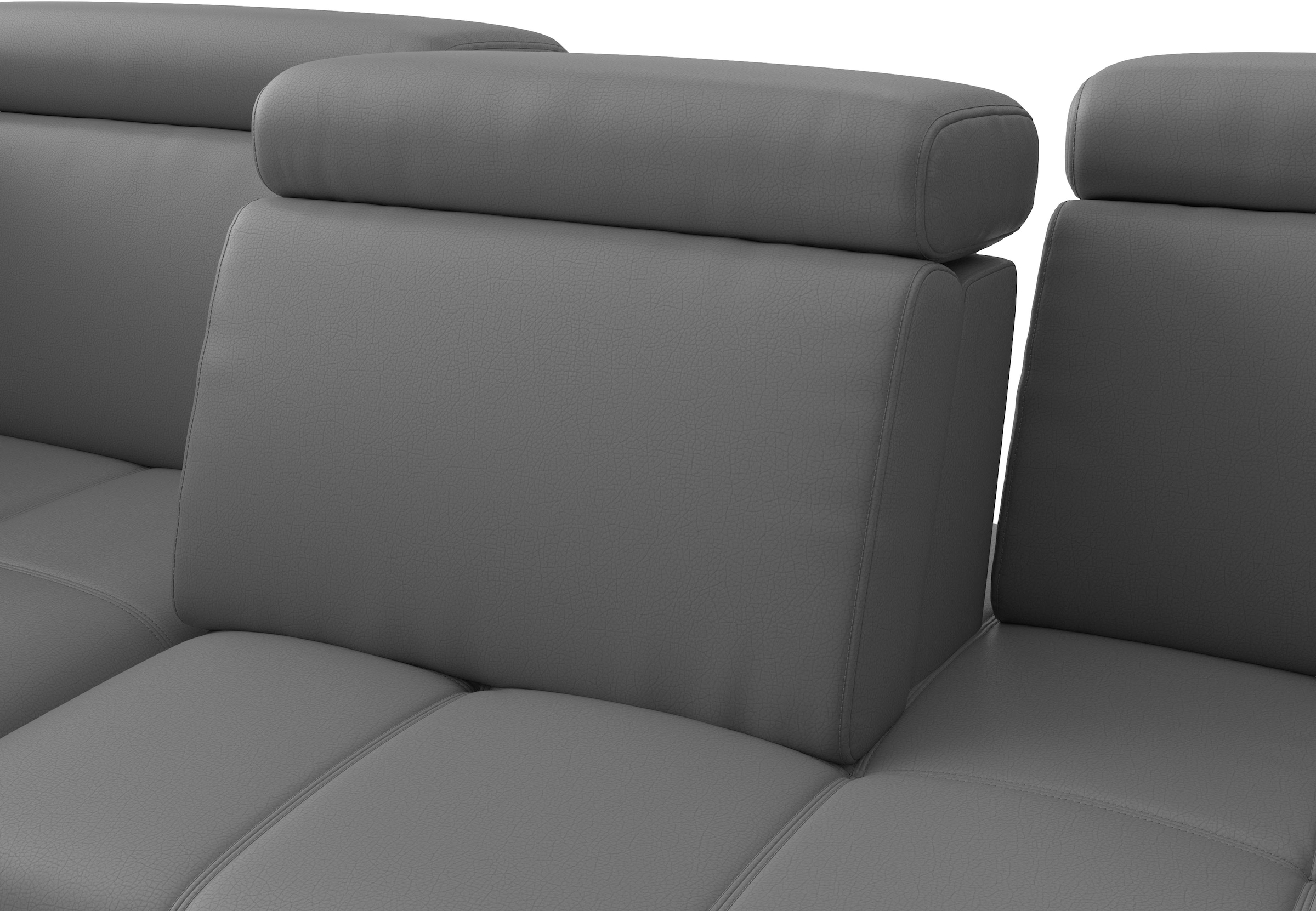 sit&more Ecksofa »Vanity L-Form, B: 254 cm, mit Sitz-, Kopf- und Armteilverstellung« Couch optional mit Schlaffunktion & Bettkasten, Leder