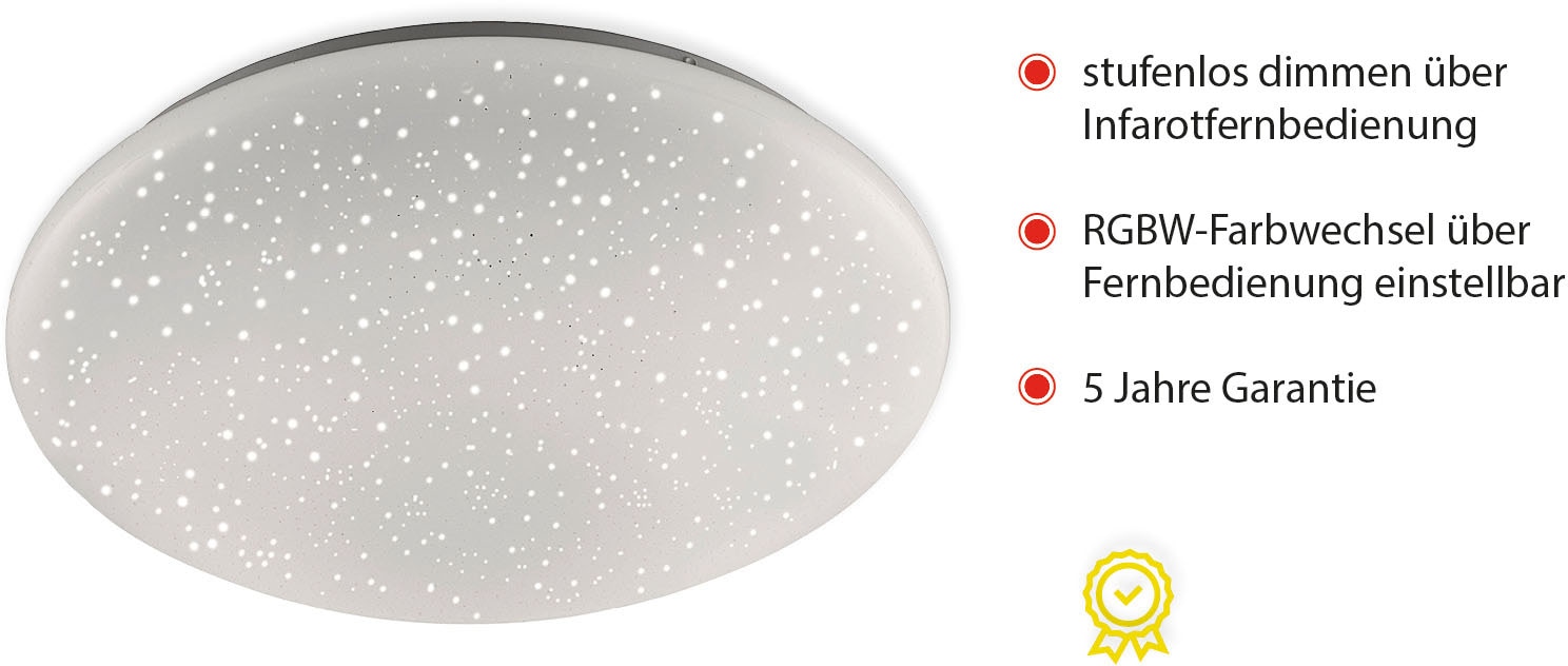 JUST LIGHT Deckenleuchte »SKYLER«, 1 flammig, Leuchtmittel LED-Board | LED fest integriert, RGB+W